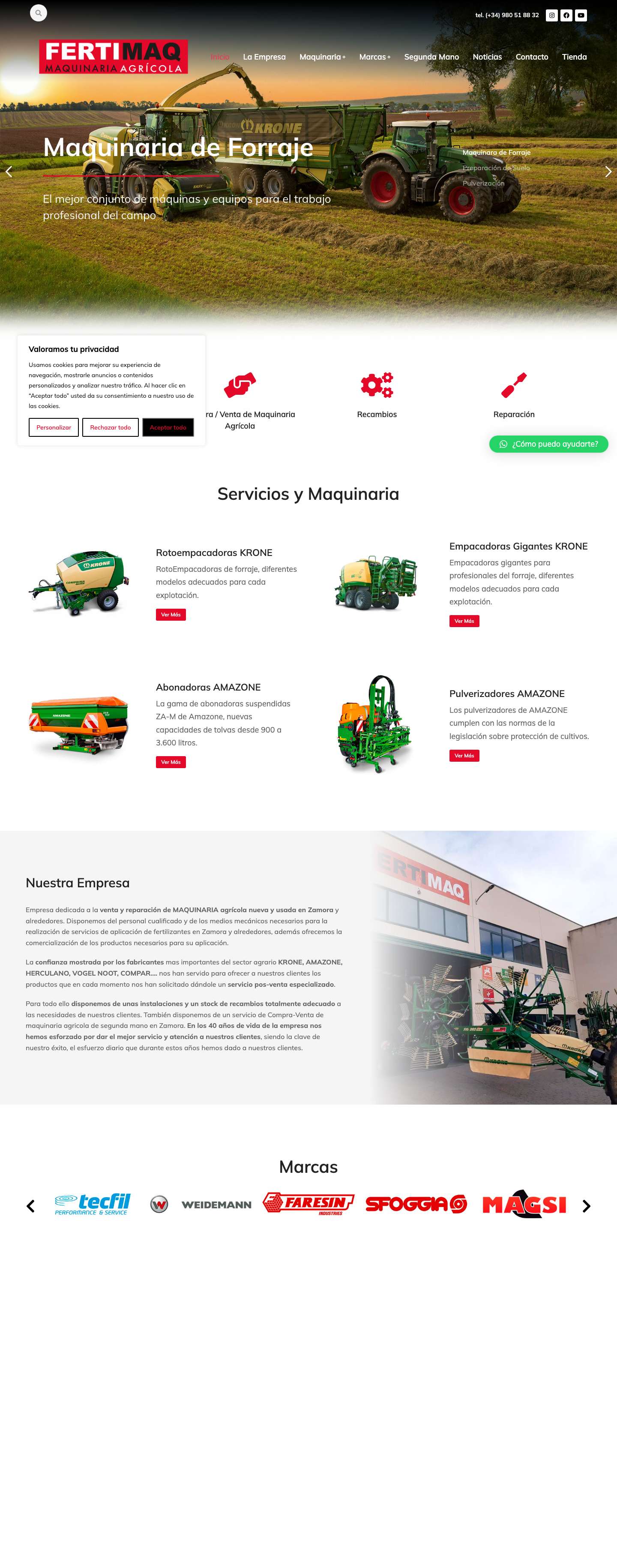 Maquinaria Agricola - Fertimaq - Full Screenshot