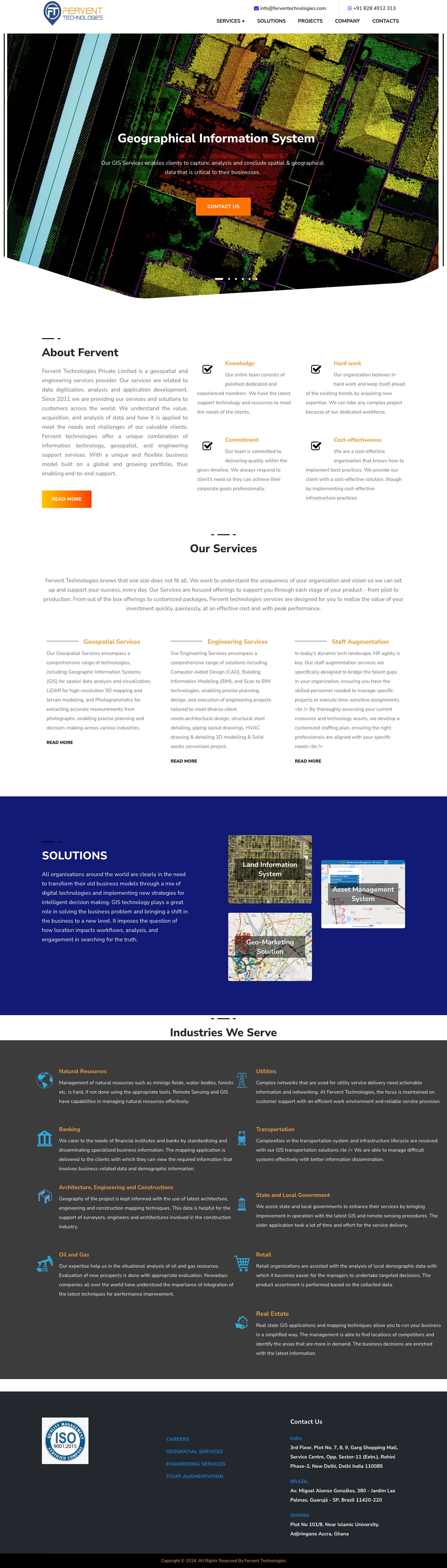 Home - Fervent Technologies - Full Screenshot