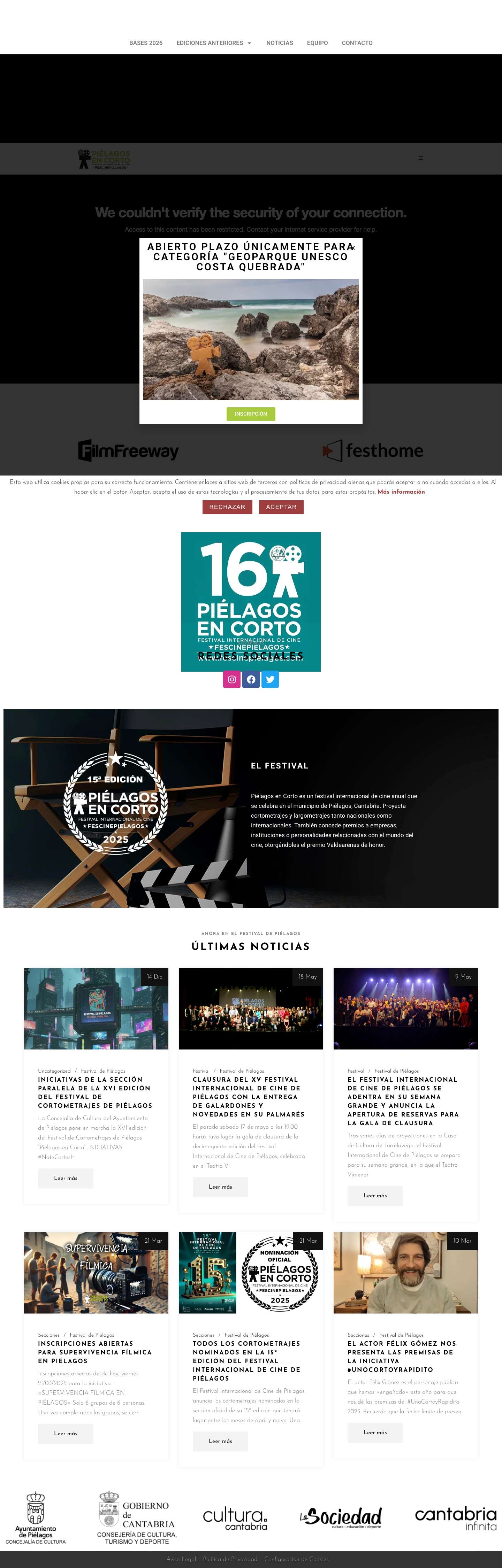 Festival Internacional de Cine de Piélagos. - Full Screenshot