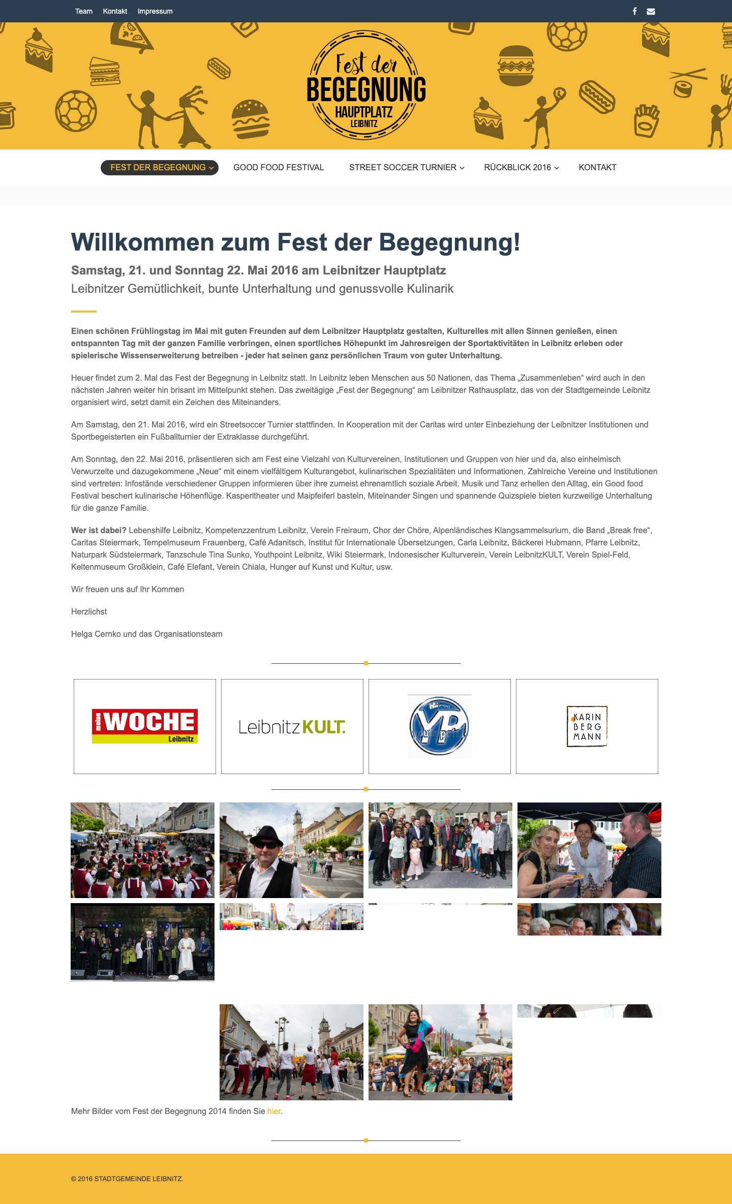 Fest der Begegnung in Leibnitz | 21. und 22. Mai 2016 | Hauptplatz Leibnitz - Full Screenshot