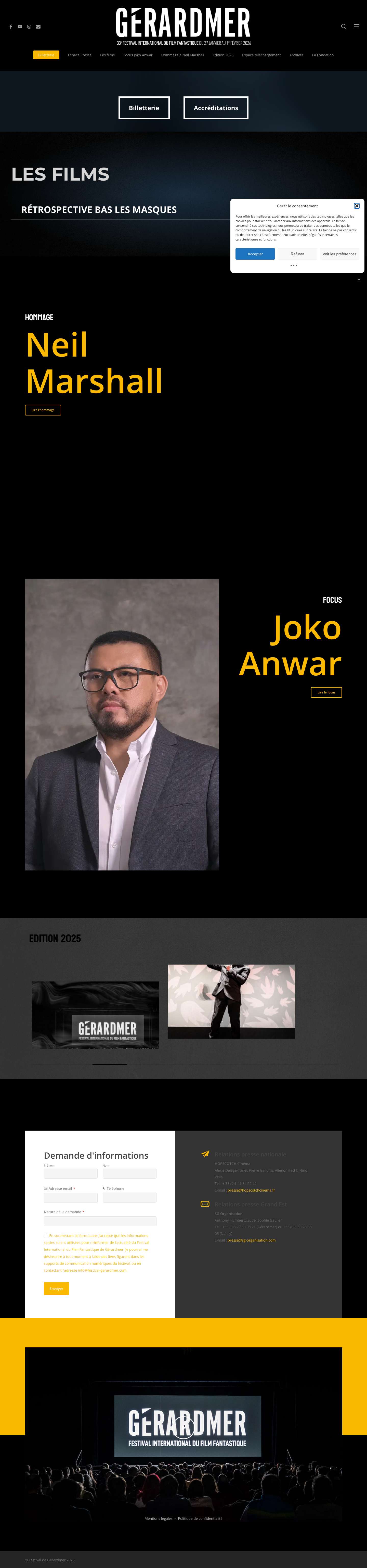 Festival de Gérardmer 2026 - Full Screenshot