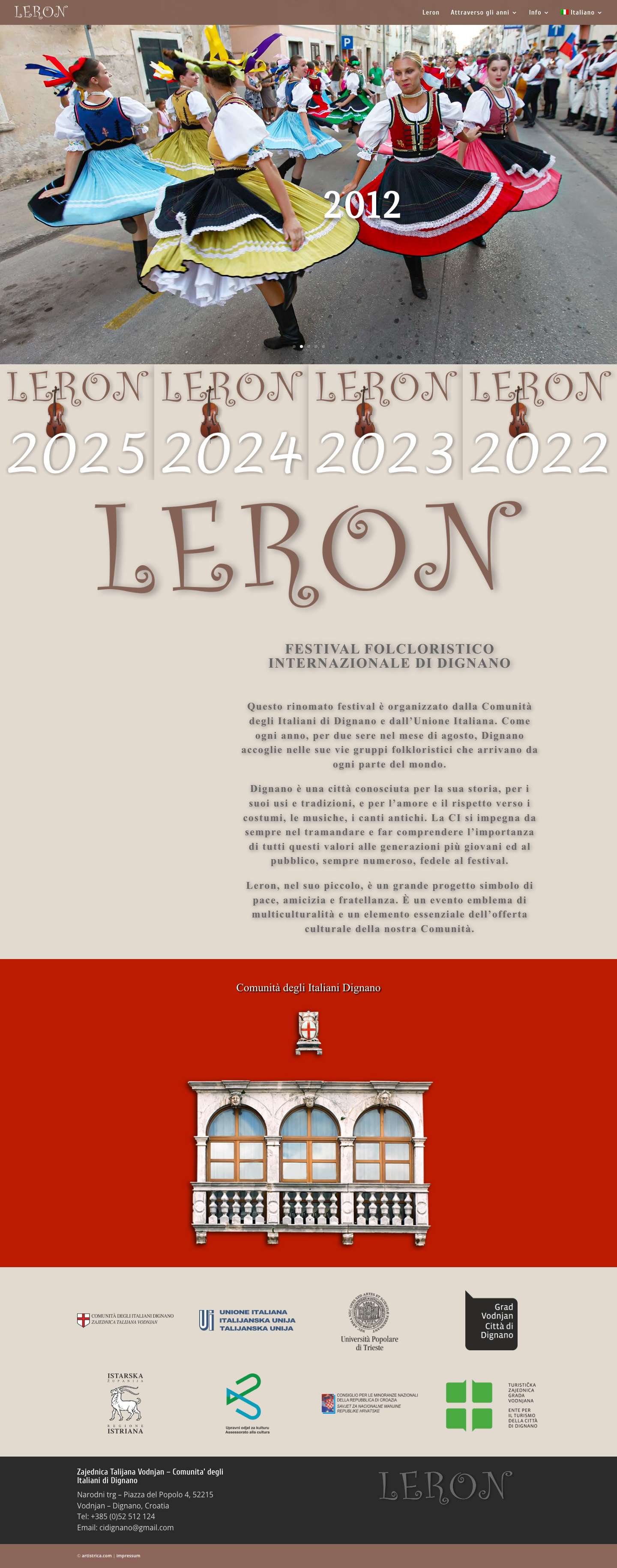 Festival Leron | FESTIVAL FOLCLORISTICO INTERNAZIONALE DI DIGNANO - Full Screenshot