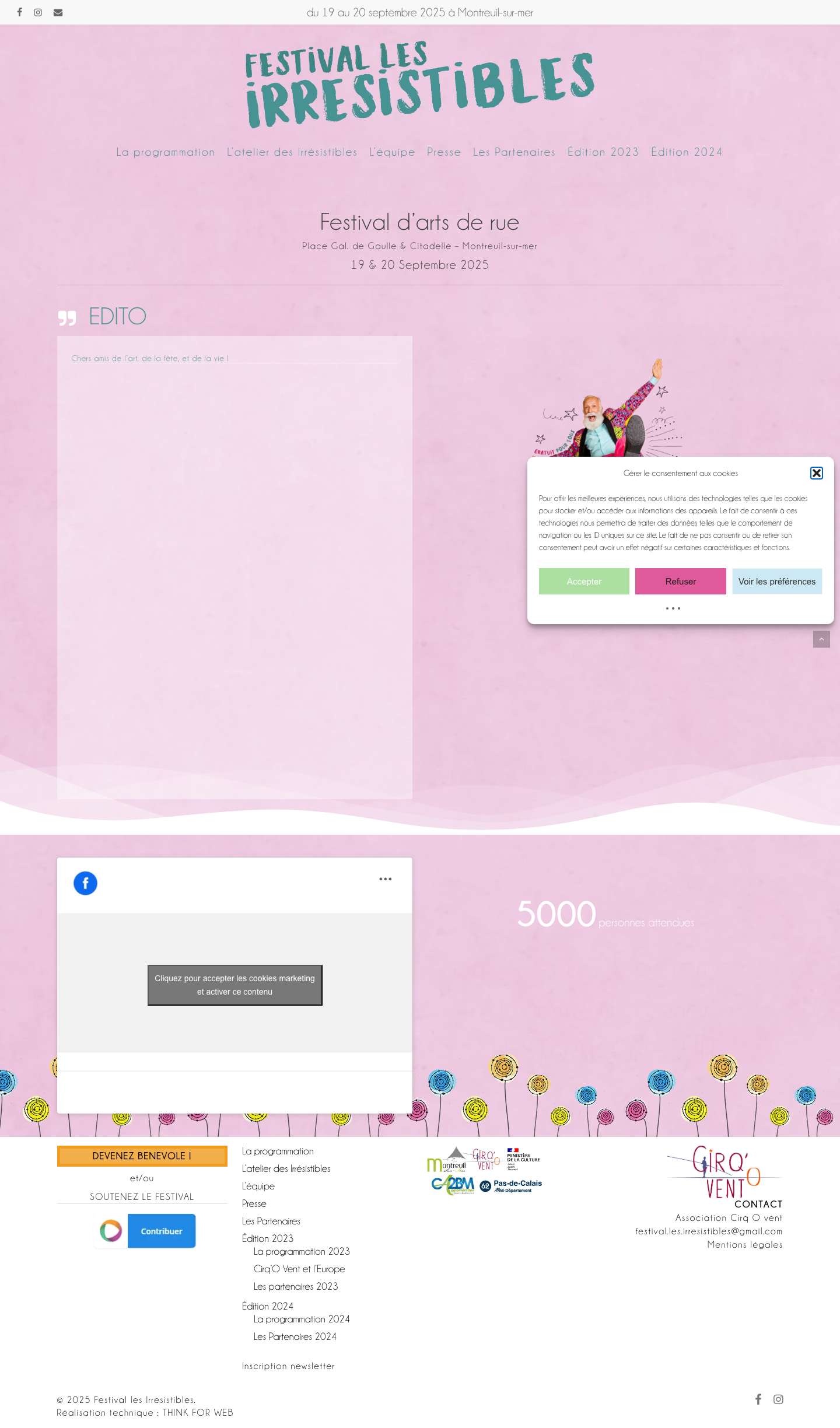 19-20 sept 2025 // festival d'arts de rue Montreuil-sur-mer - Full Screenshot