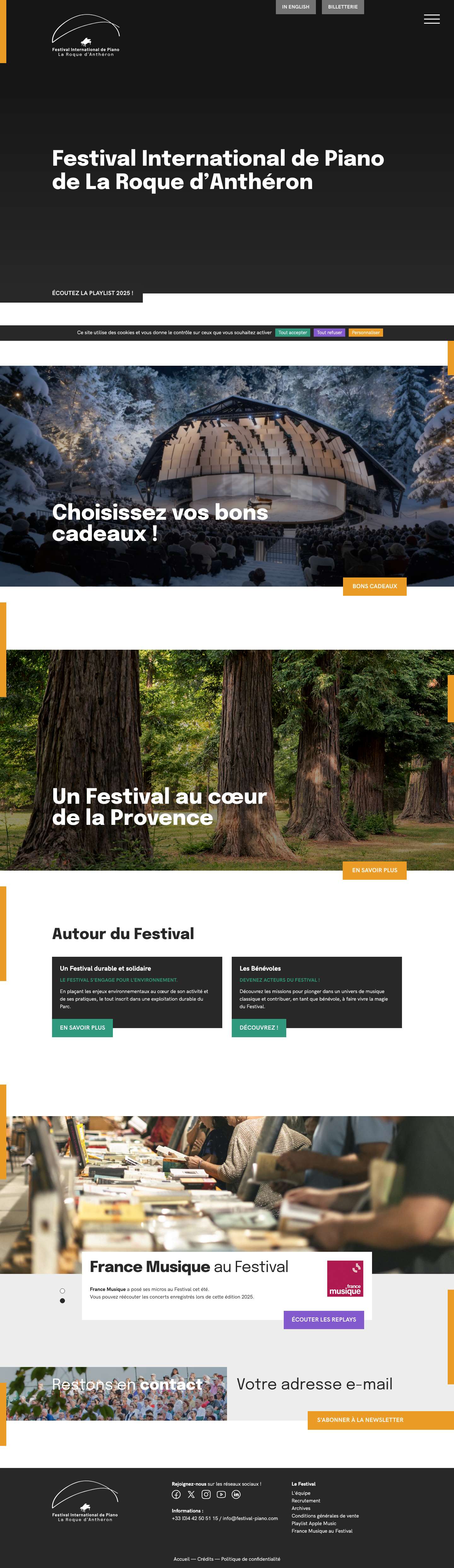 Festival International de Piano de la Roque d’Anthéron - Full Screenshot