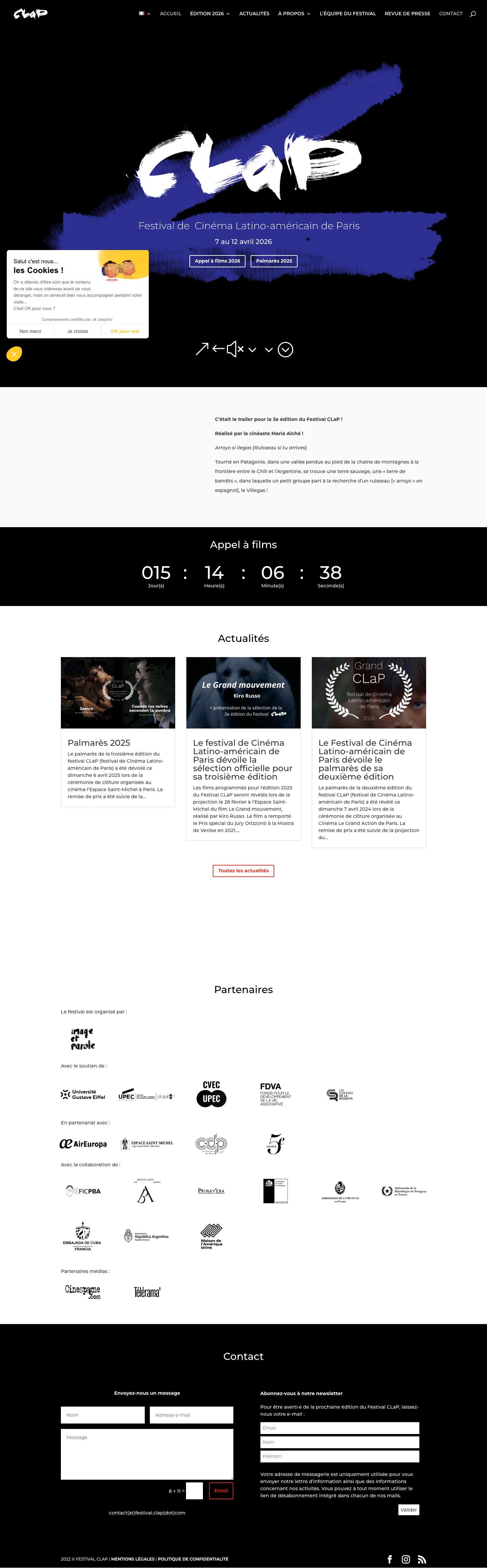 ACCUEIL - Festival CLaP - Full Screenshot