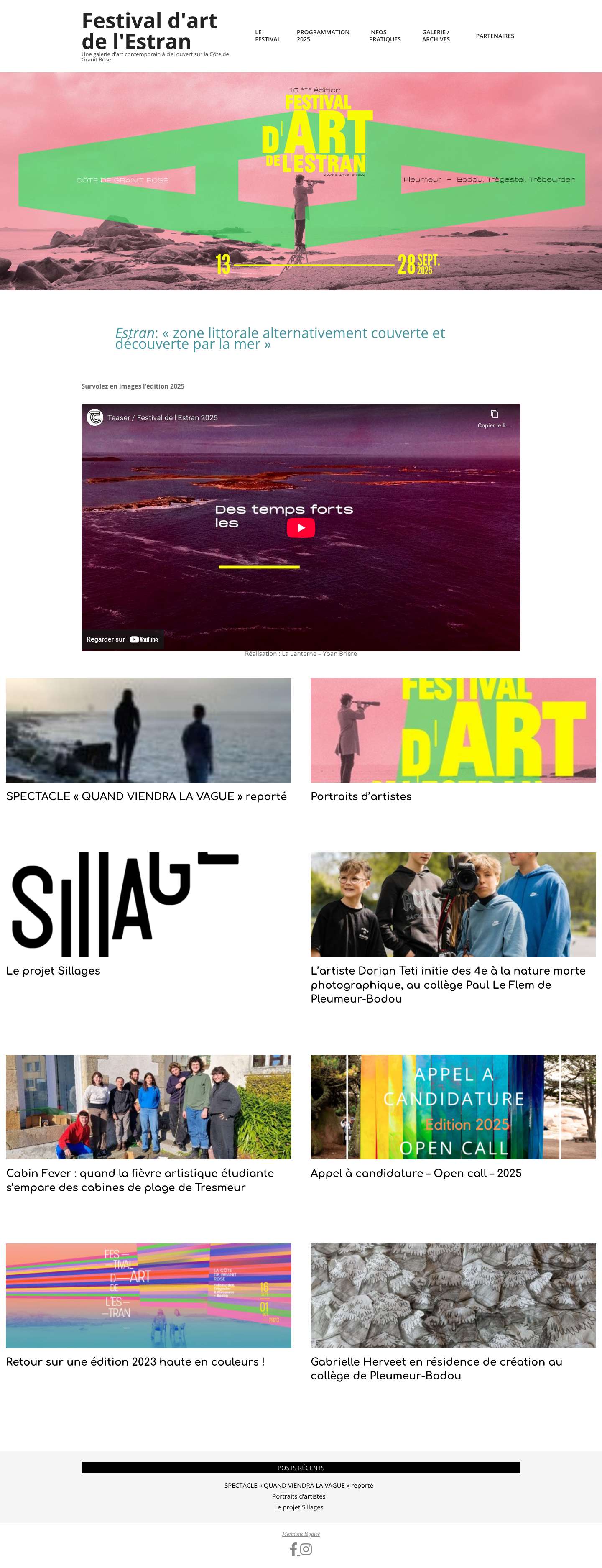 Festival d'art de l’Estran, au cœur de la Côte de Granit Rose en Bretagne - Full Screenshot