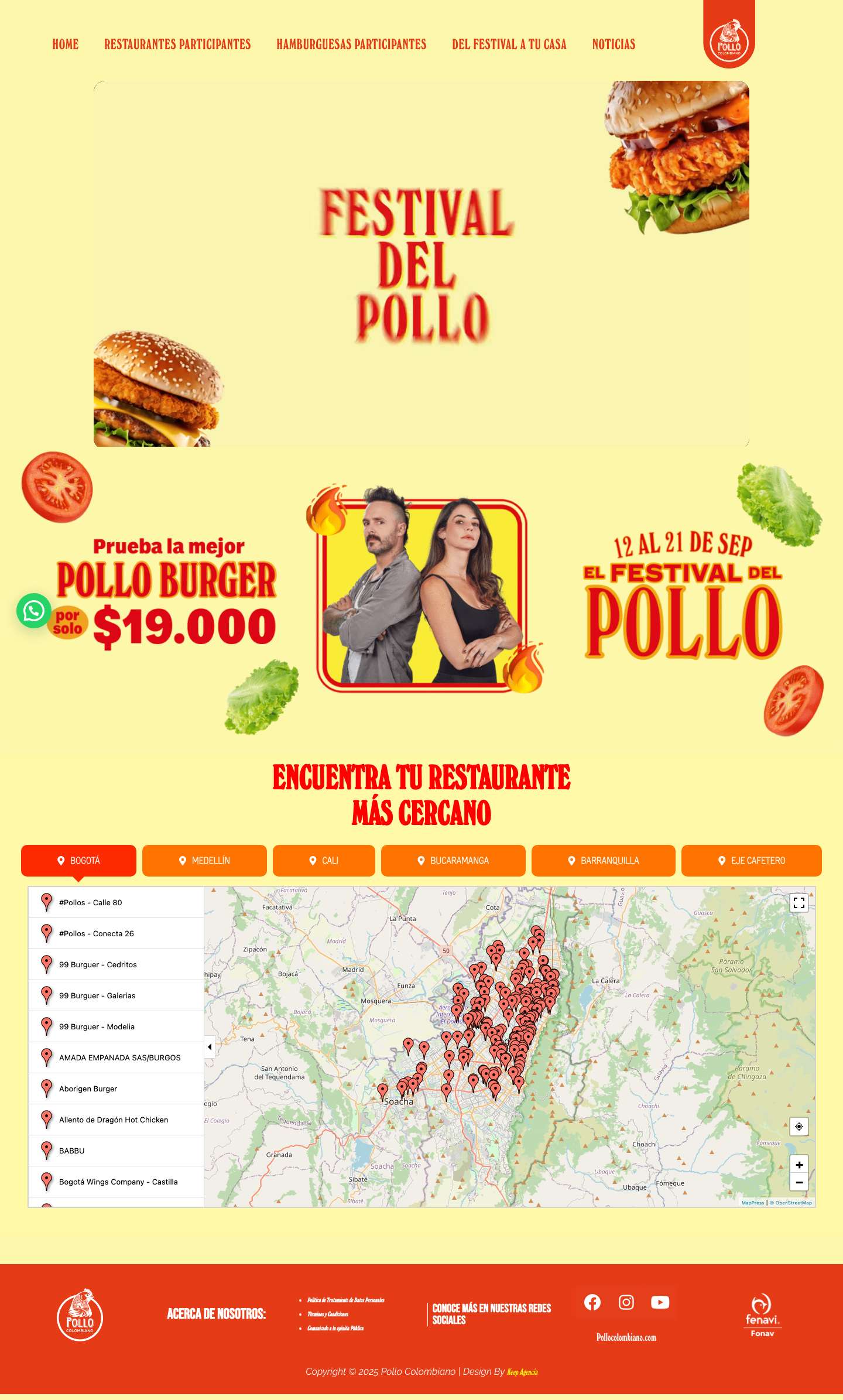 Festival del Pollo - Festival del Pollo Colombiano 2025WhatsApp - Full Screenshot