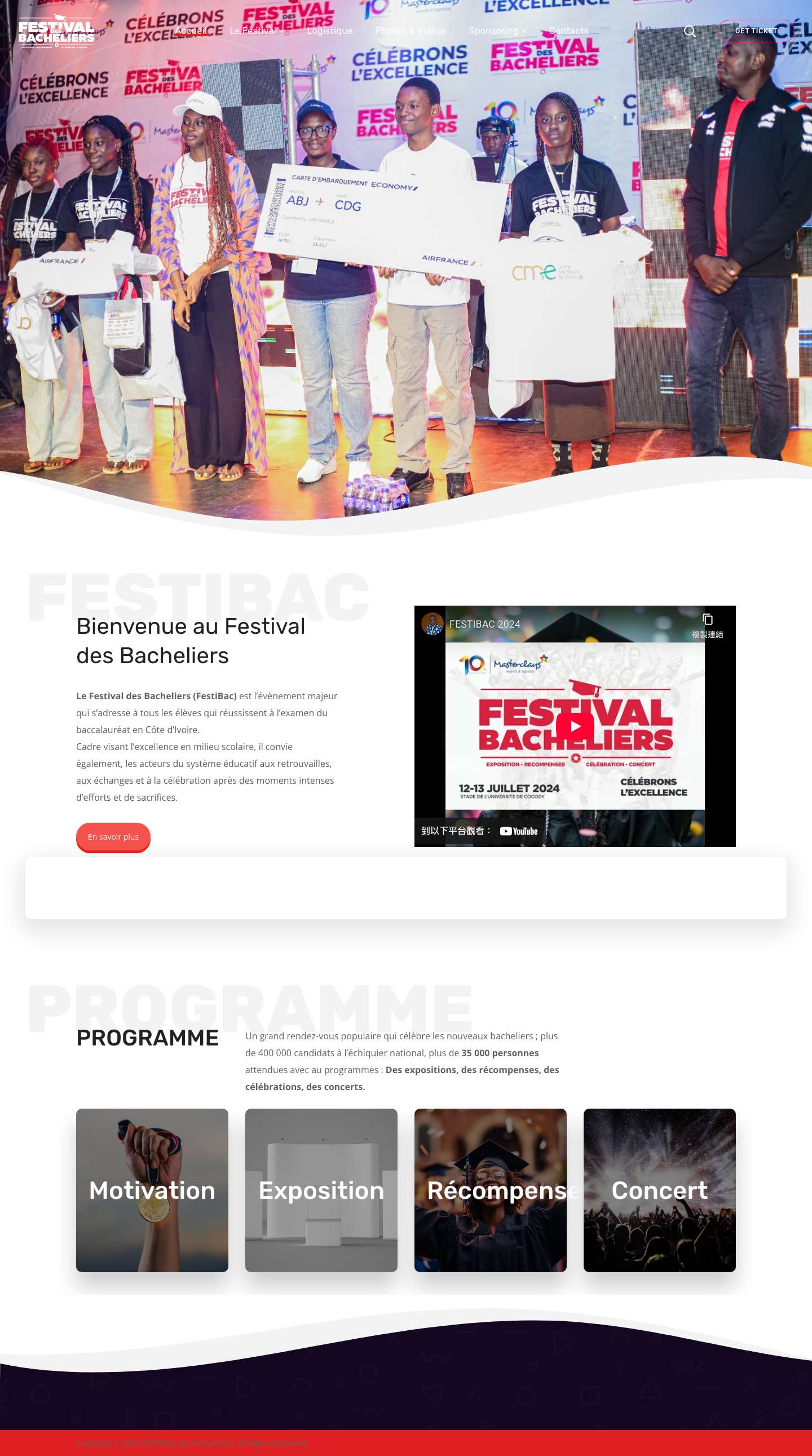 Accueil - Festival Des Bacheliers - Full Screenshot