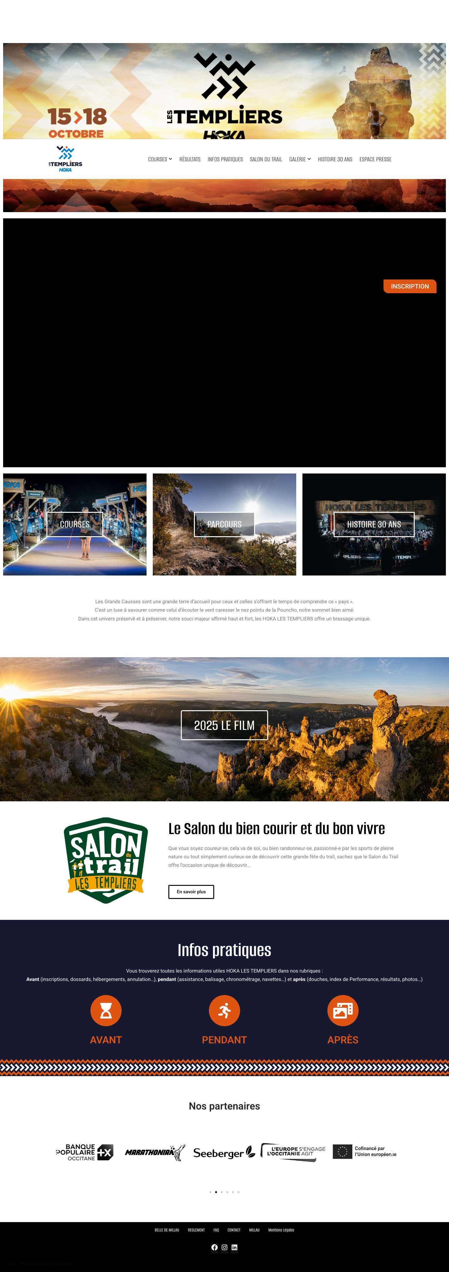 Festival des Templiers du 16 au 19 octobre 2025 à Millau, cité Templière - Full Screenshot