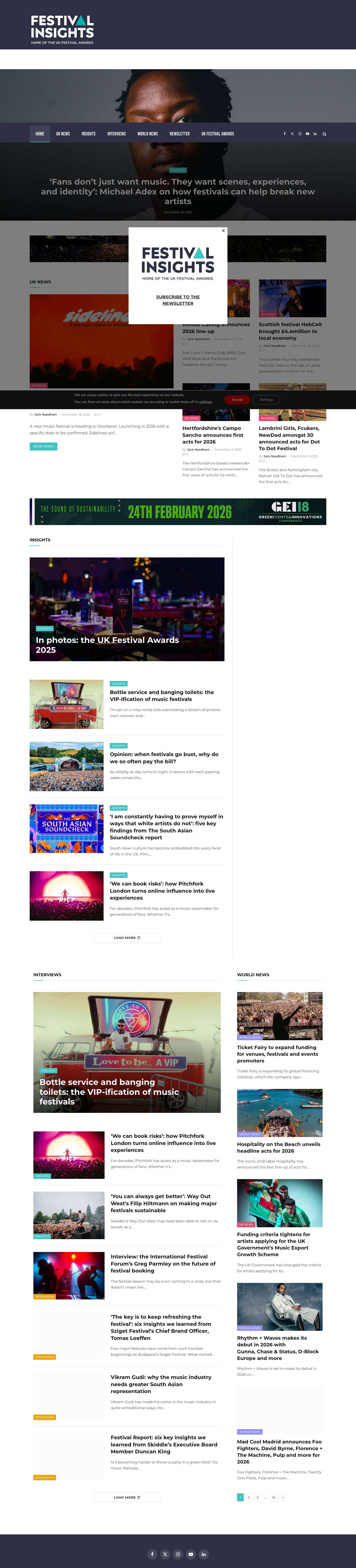 Festival Insights - Full Screenshot