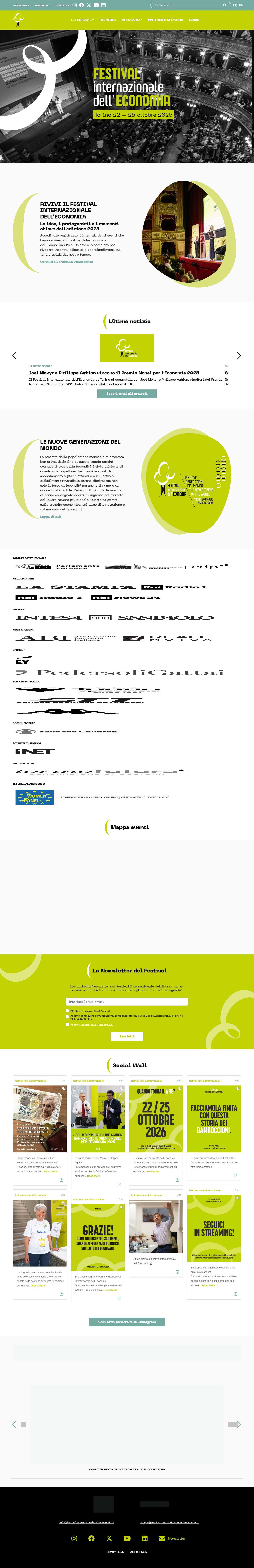 Festival Internazionale dell'Economia 2025 - Full Screenshot