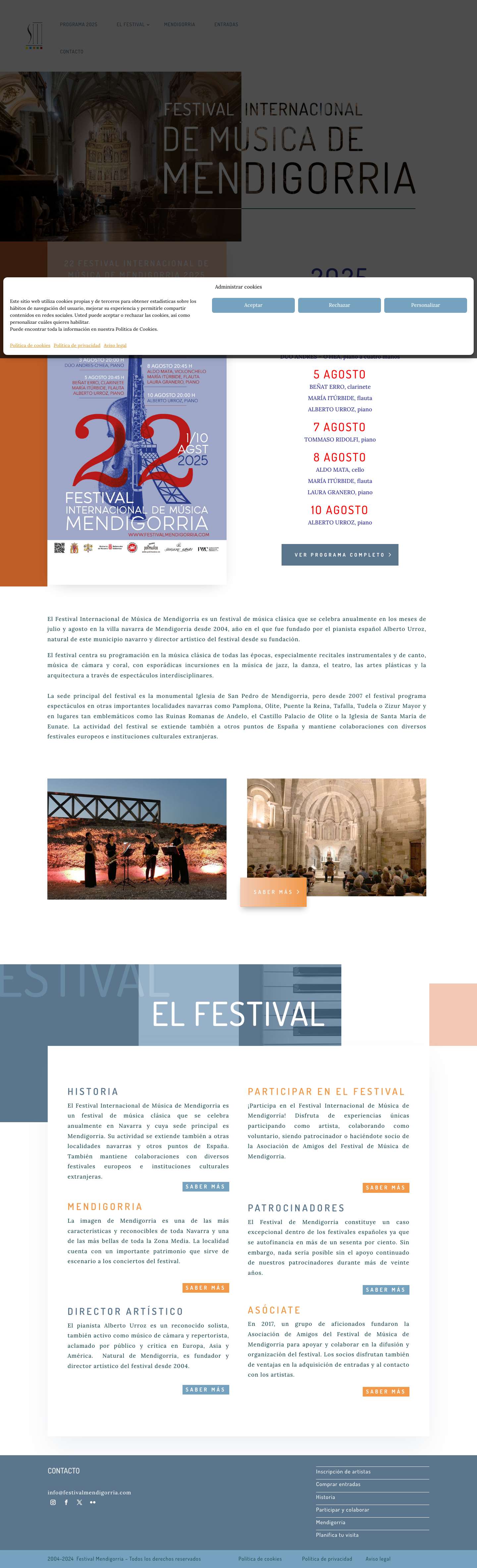 Festival Mendigorria | Festival Internacional de Música de Mendigorria - Full Screenshot