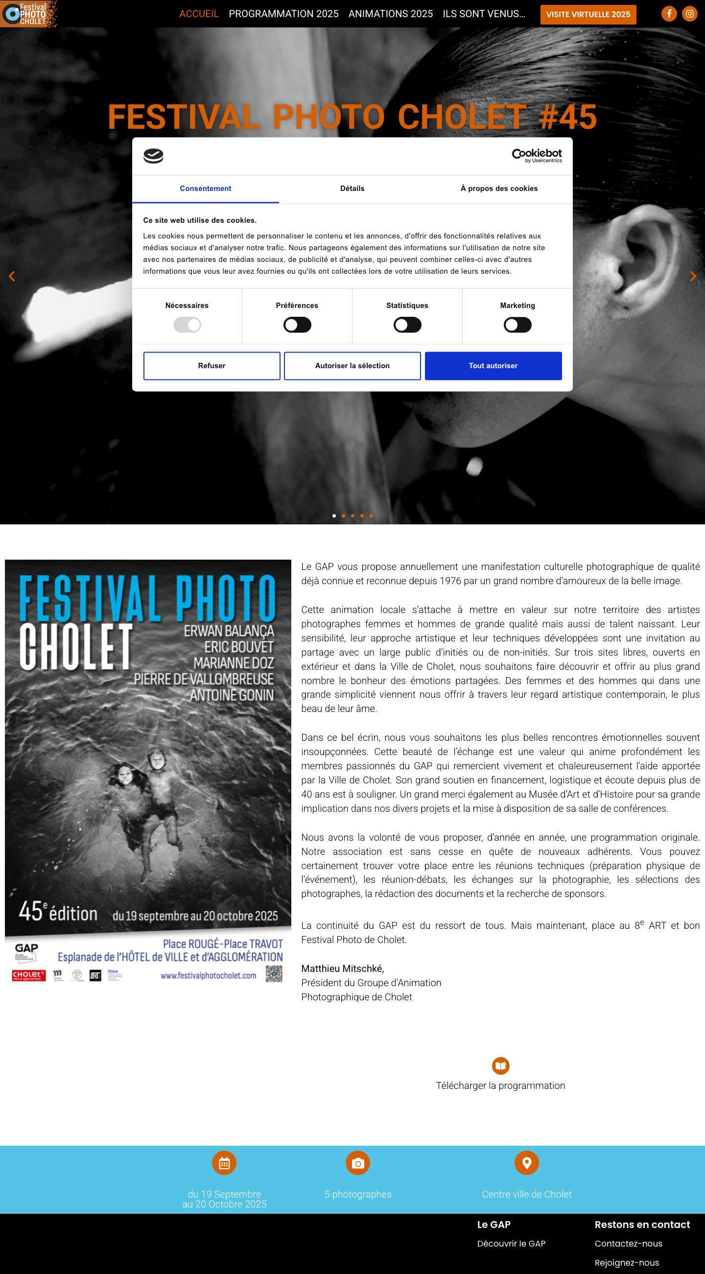 Accueil - Festival Photo de Cholet - Full Screenshot