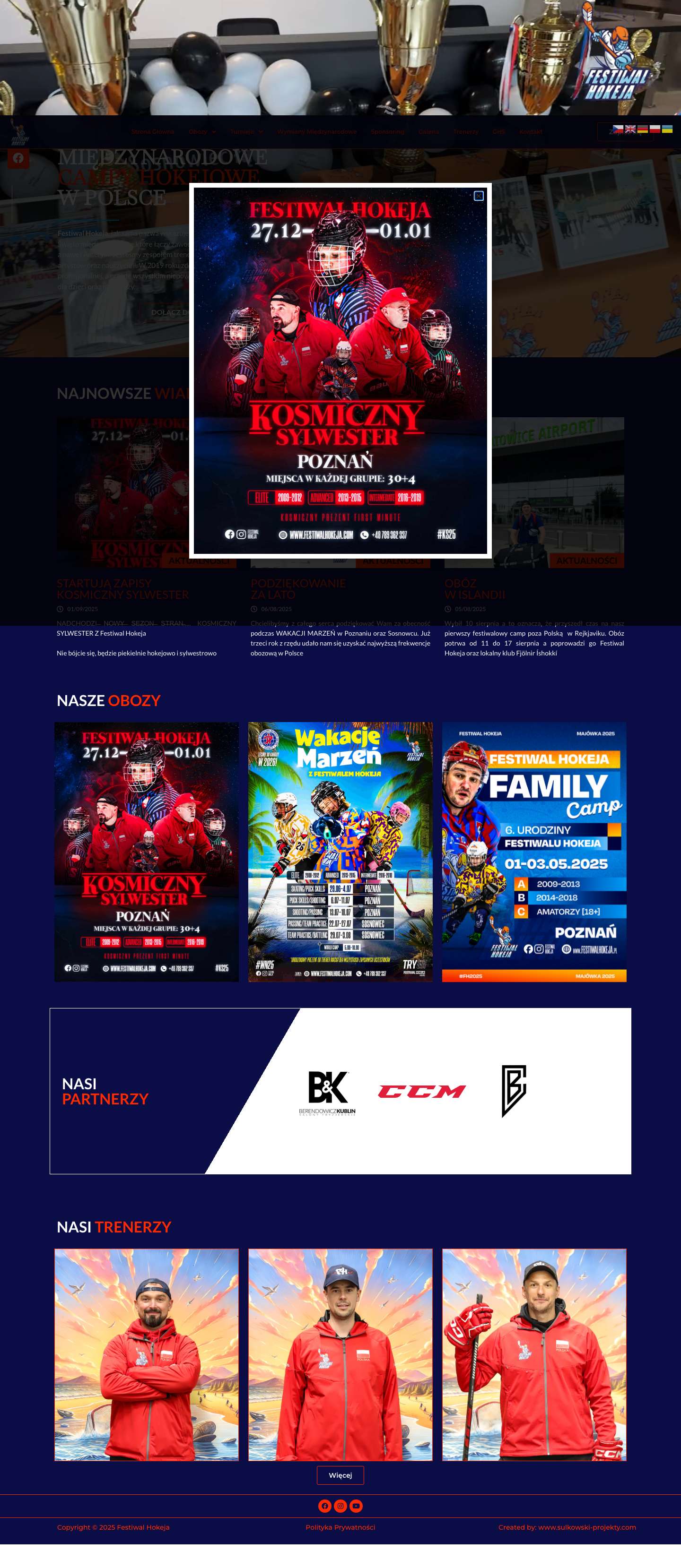 Strona Główna - Festiwal Hokeja - Full Screenshot