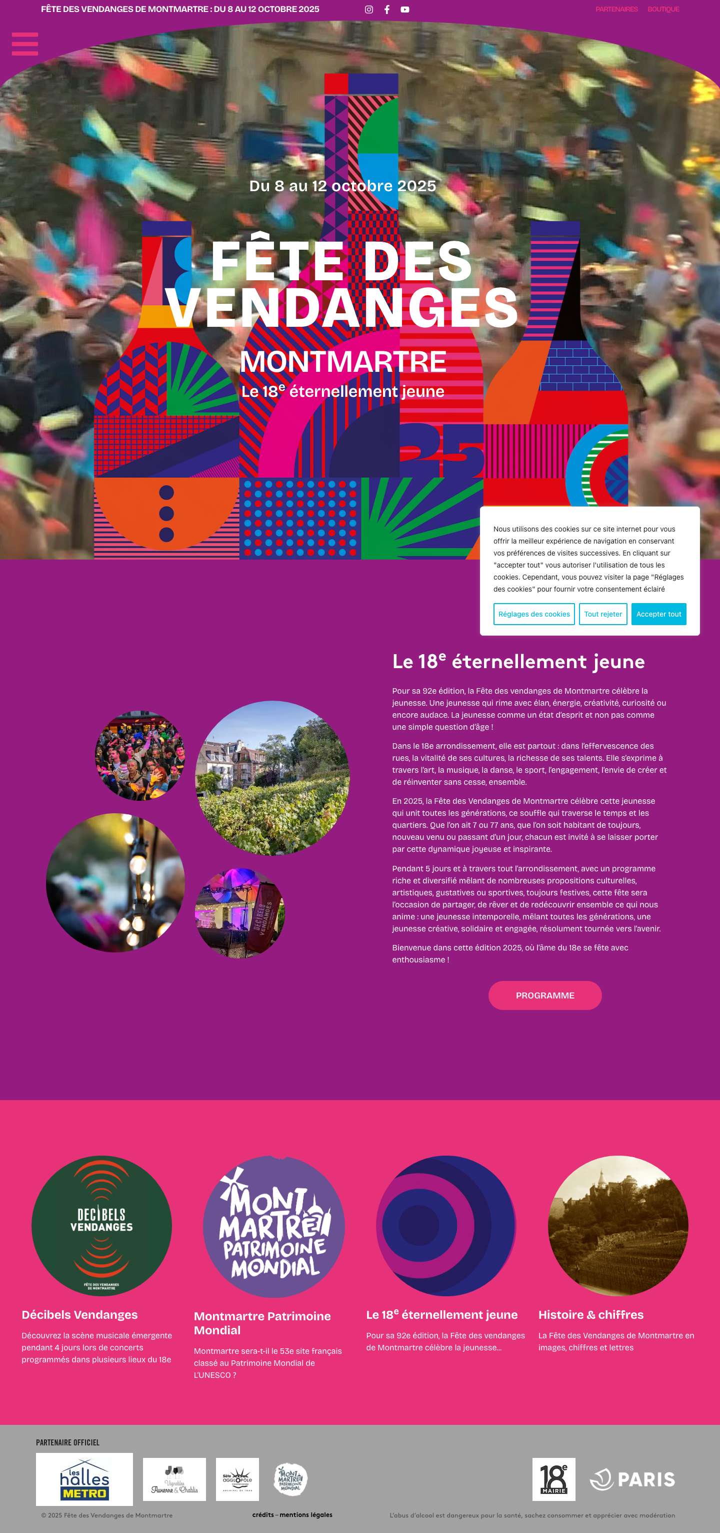Fête des Vendanges de Montmartre - du 8 au 12 octobre 2025 - Fête des Vendanges de Montmartre - Full Screenshot