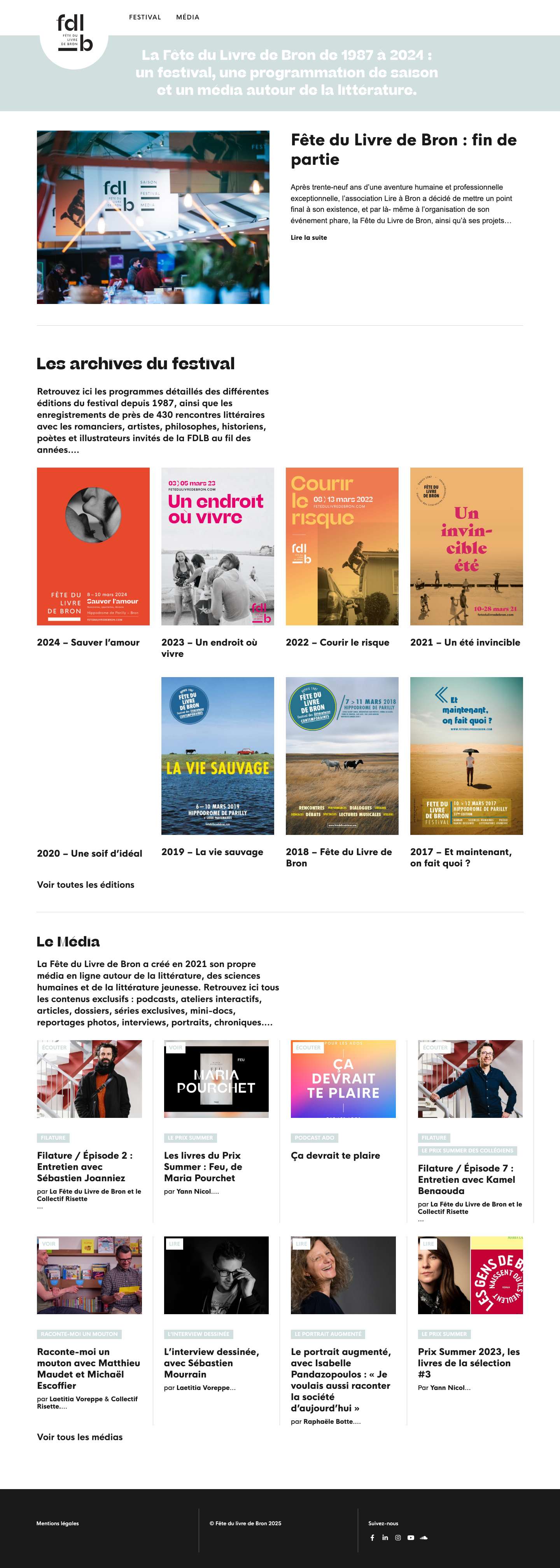 Fête du Livre de Bron - Accueil - Full Screenshot