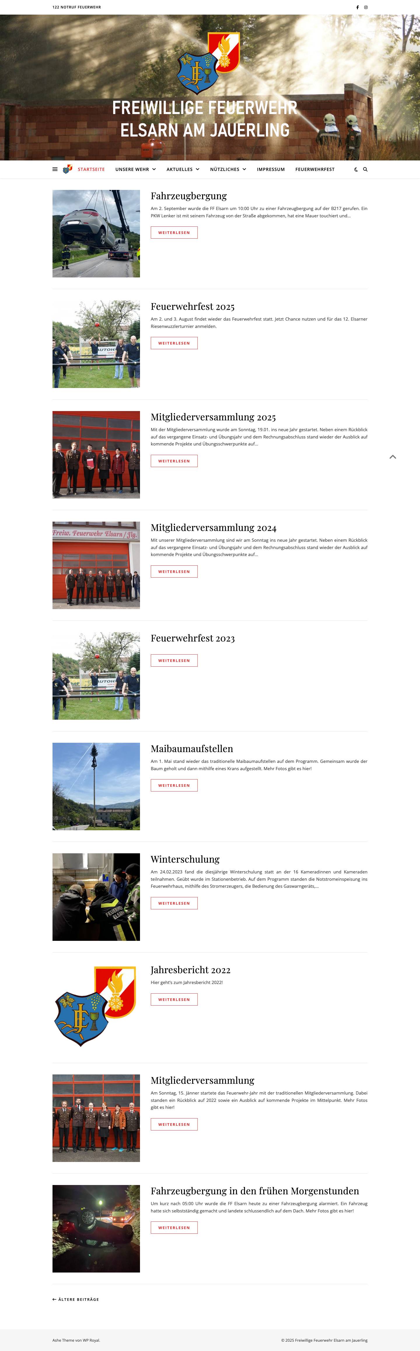 Freiwillige Feuerwehr Elsarn am Jauerling - Full Screenshot