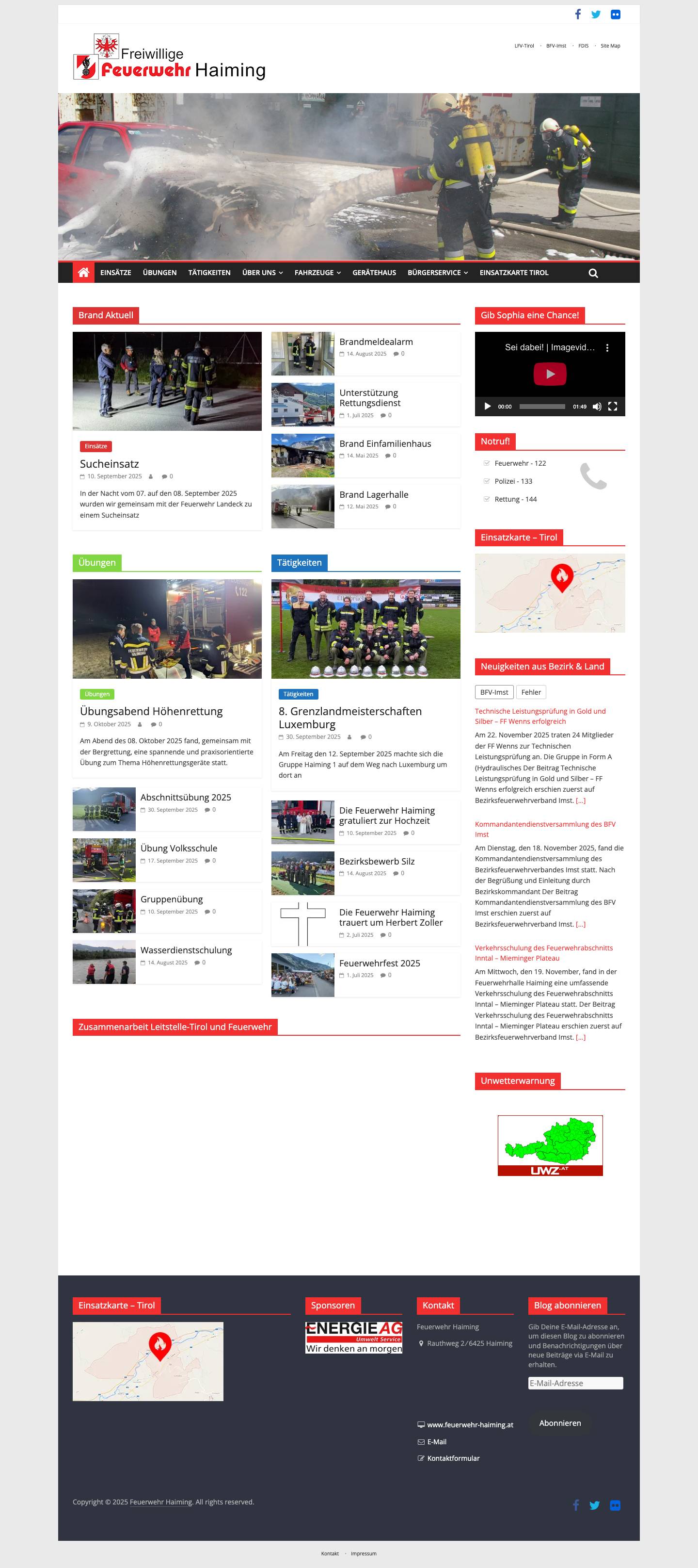 Feuerwehr Haiming – Retten – Löschen – Bergen – Schützen - Full Screenshot