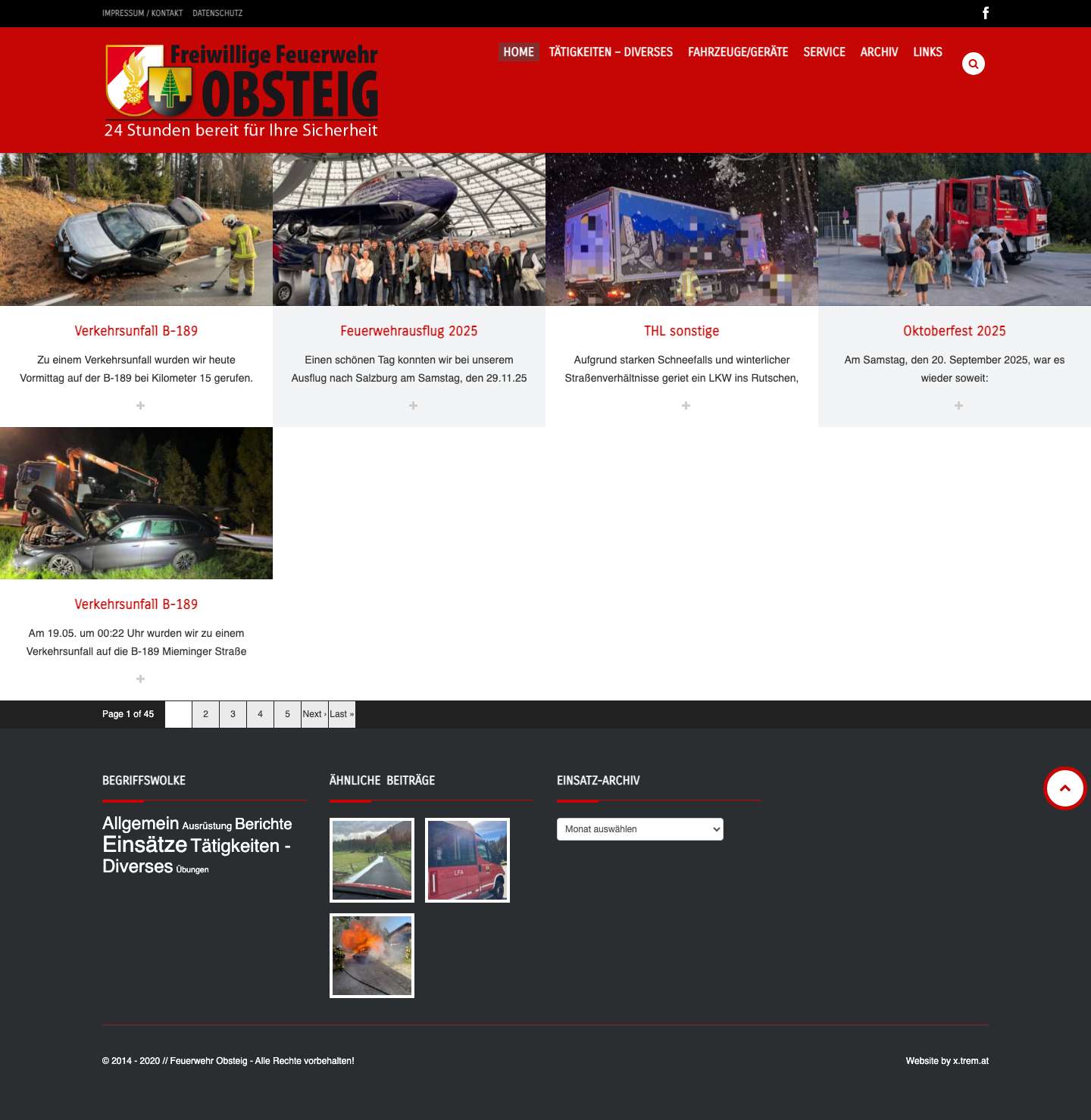 Freiwillige Feuerwehr Obsteig – 24 Stunden bereit für Ihre Sicherheit ! - Full Screenshot