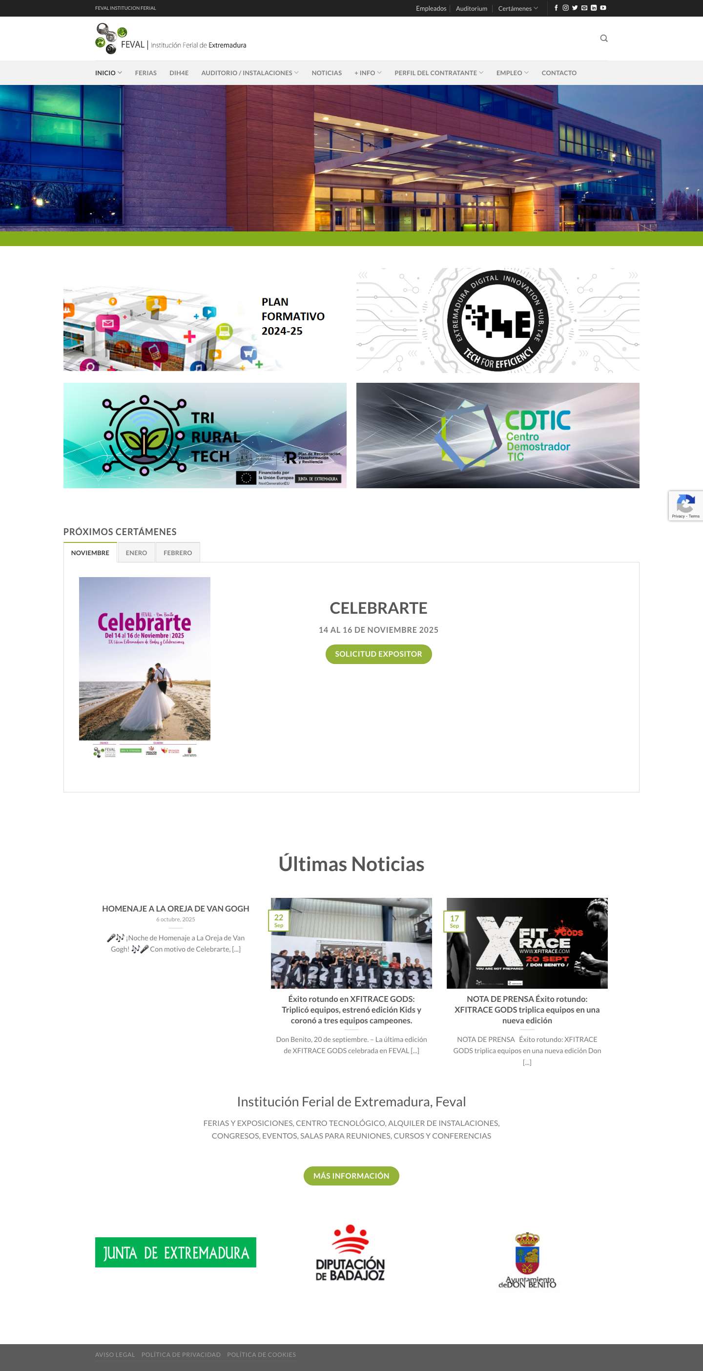 FEVAL Institución Ferial de Extremadura – Institución Ferial de Extremadura - Full Screenshot