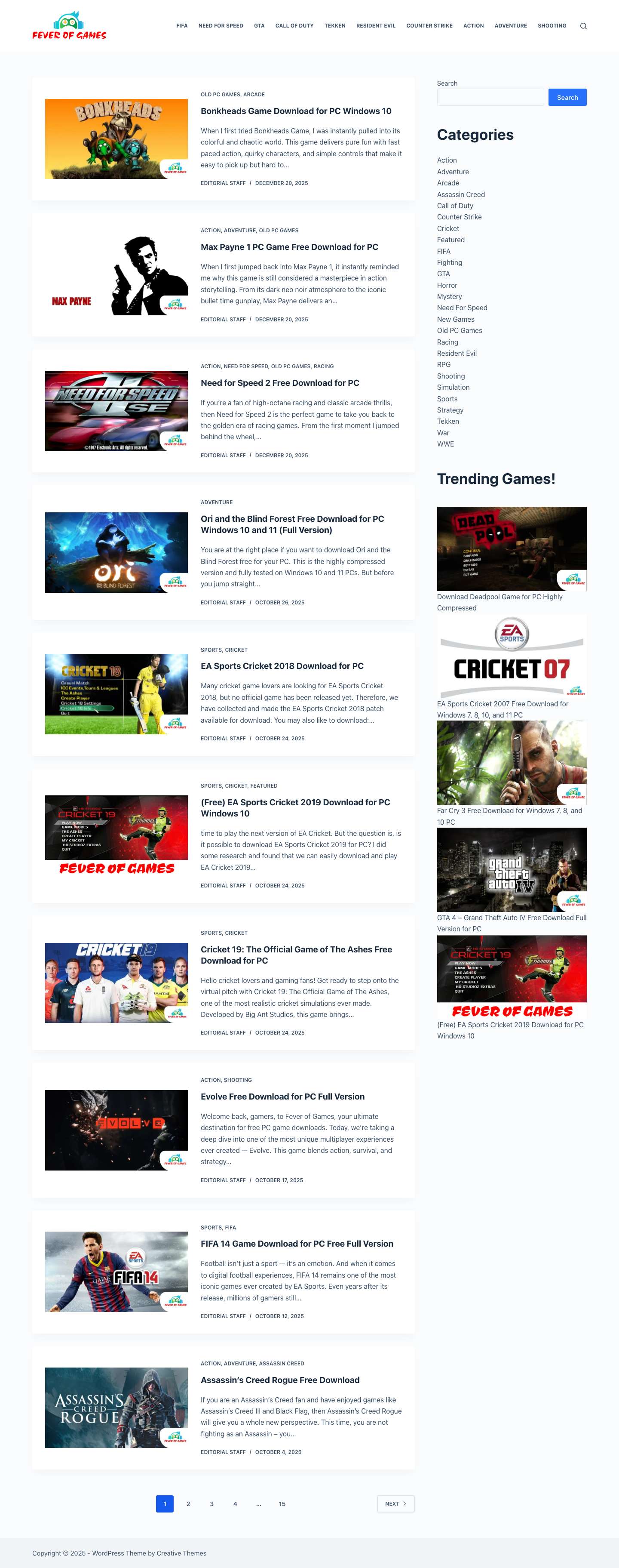 Fever of Games – Your Gateway to Free PC Game Downloads! - Full Screenshot