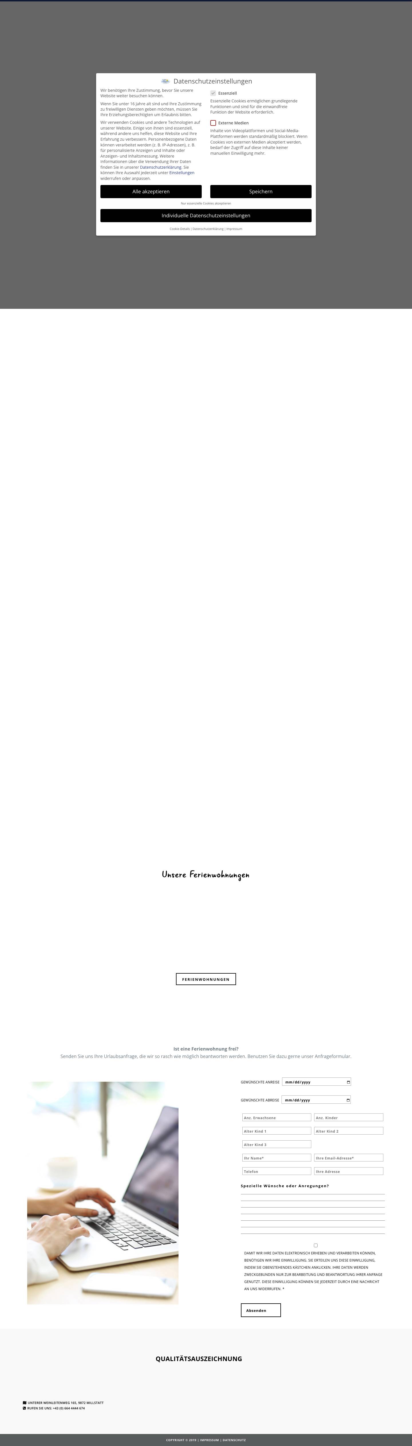 Urlaub ganz privat in Millstatt am See - Ferienwohnungen Lessacher - Full Screenshot