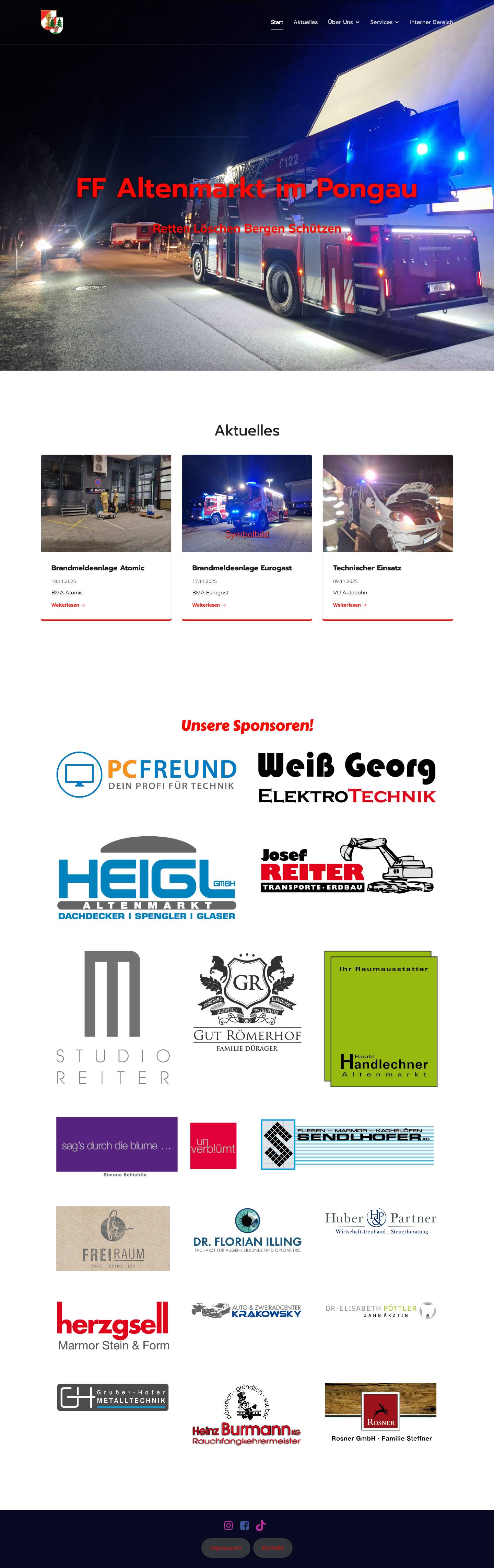 FF Altenmarkt i.P – Retten Löschen Bergen Schützen - Full Screenshot