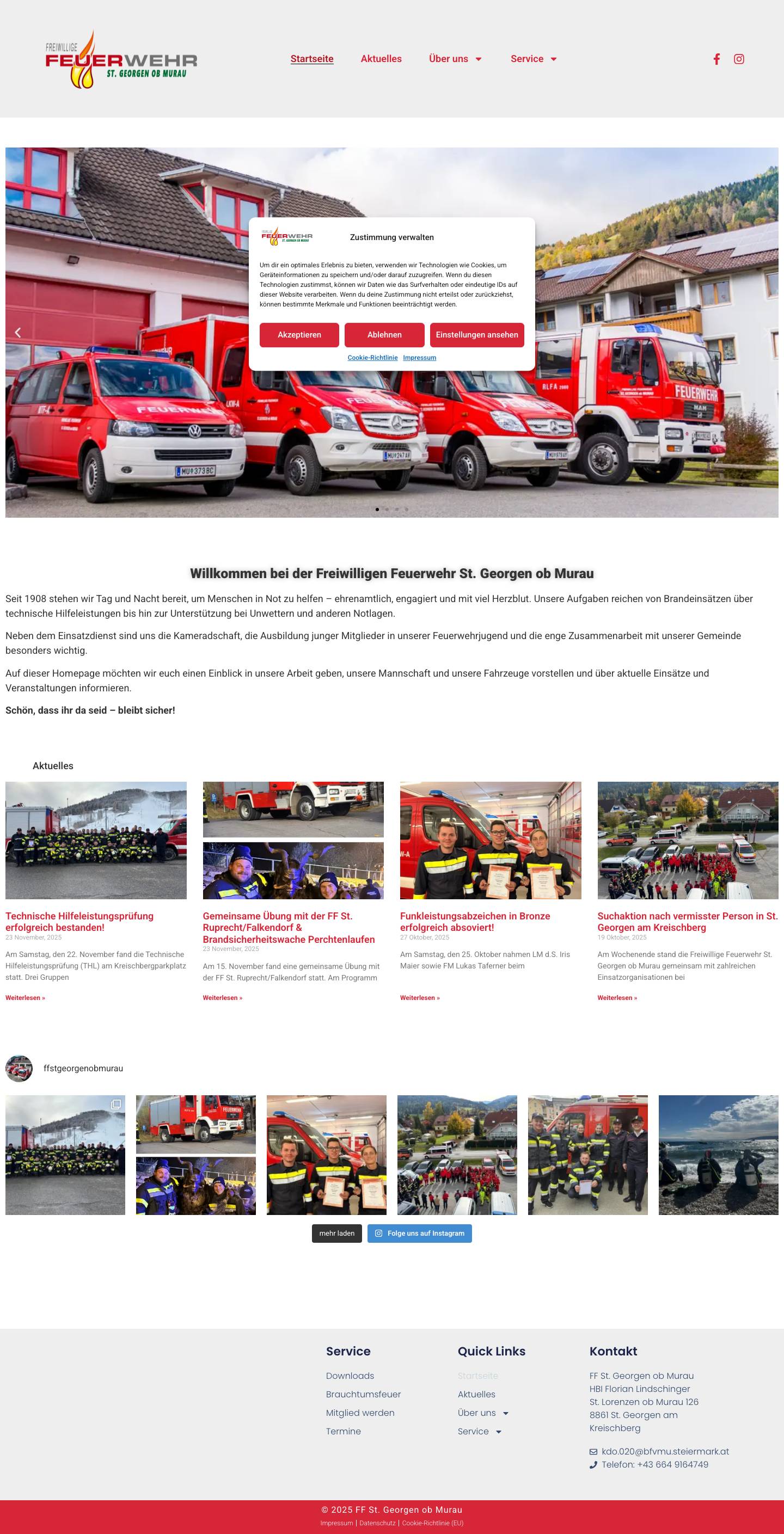 Startseite - FF St. Georgen ob Murau - Full Screenshot