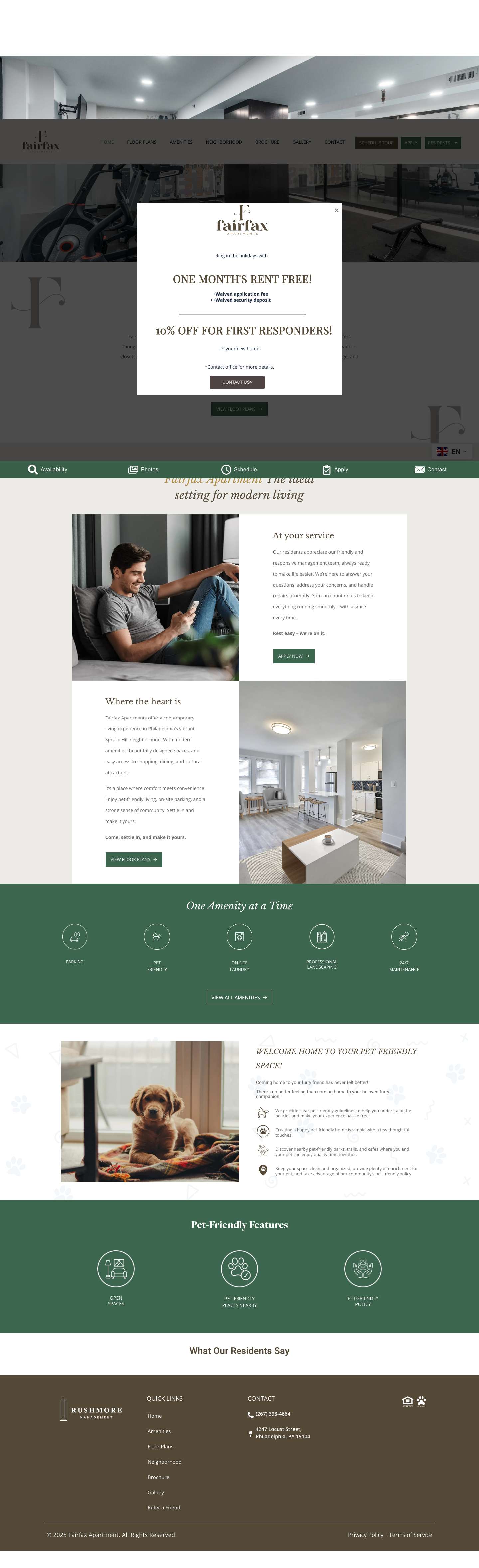 HOME - Fairfax Apartments - Full Screenshot