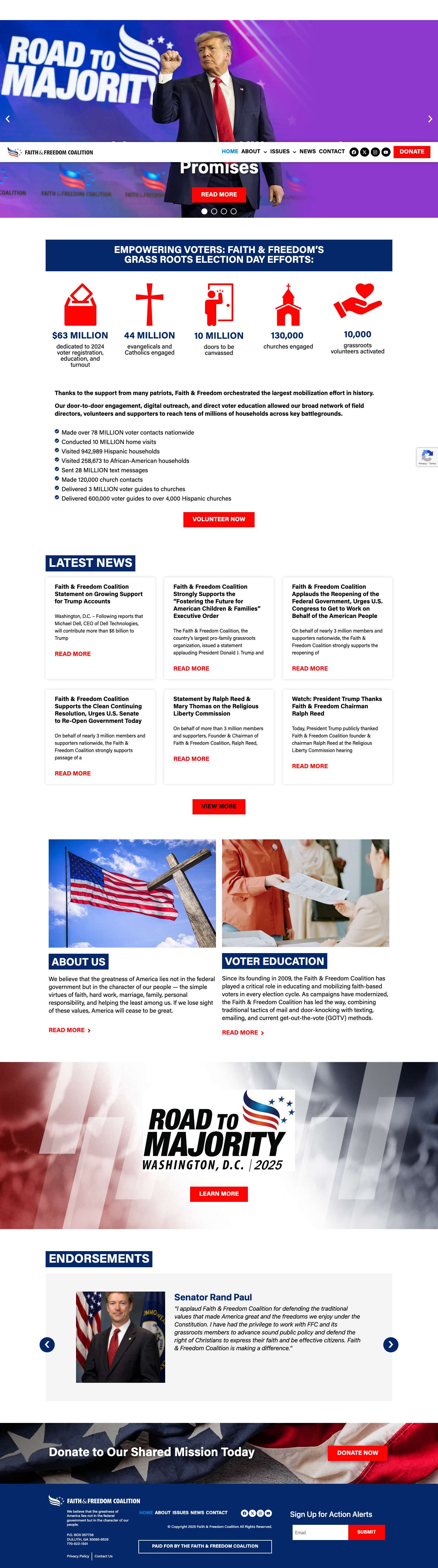 Home - Faith & Freedom Coalition - Full Screenshot