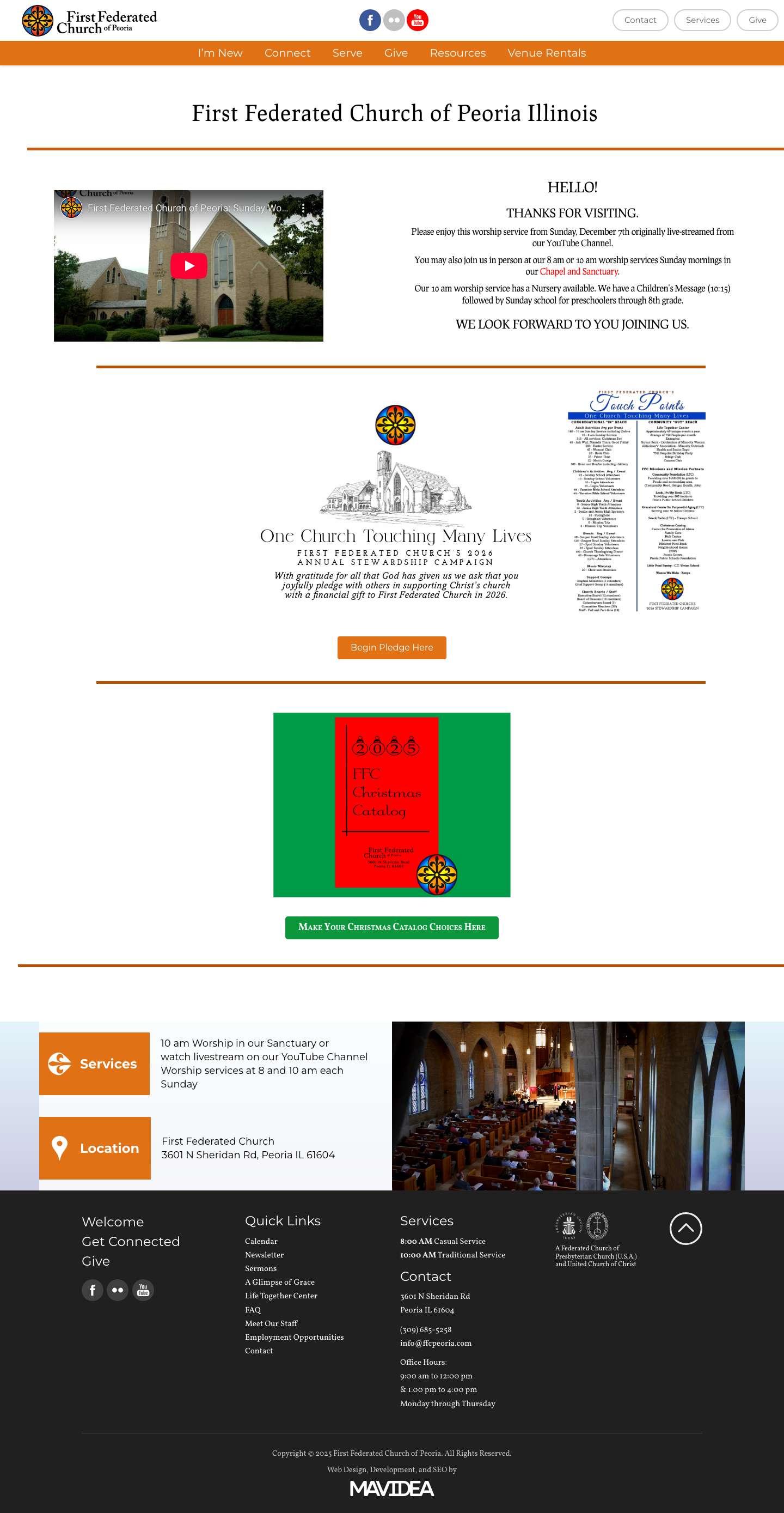 First Federated Church of Peoria - Full Screenshot