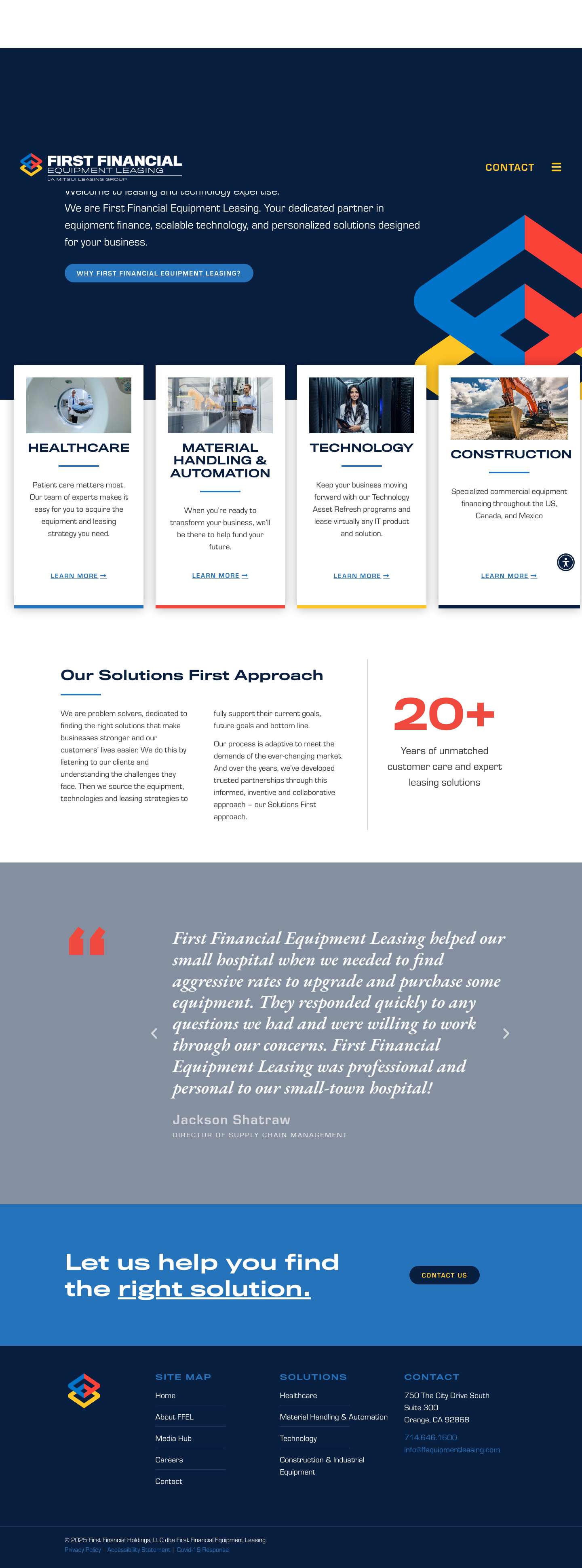 First Financial - Solutions First. - Full Screenshot