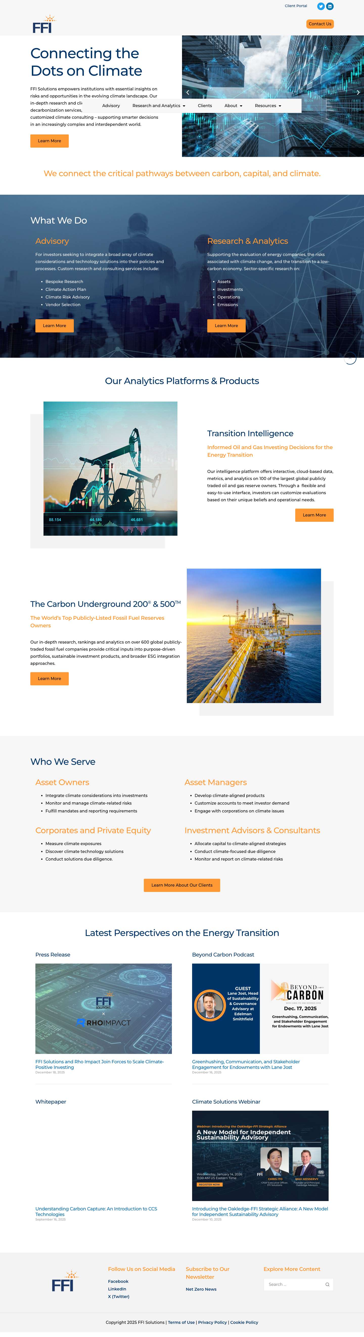 Home | FFI Solutions - Full Screenshot