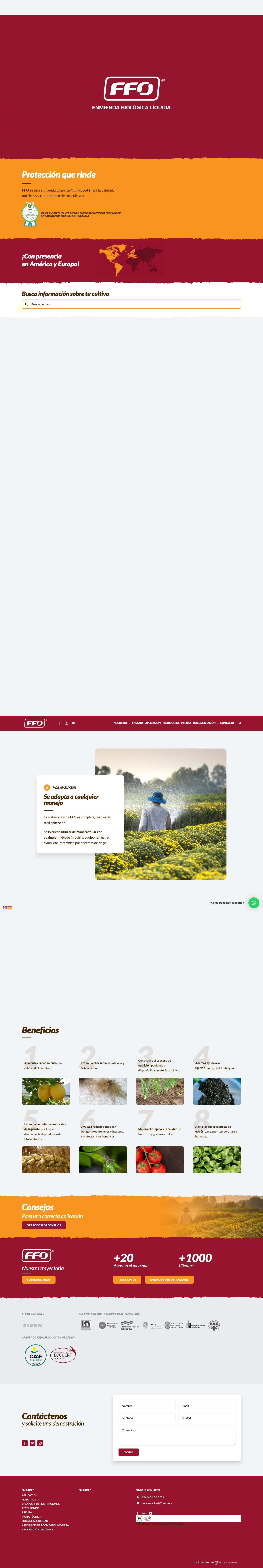 FFO SA – Enmienda Biológica Líquida – Plantas y árboles más sanos y fuertes - Full Screenshot