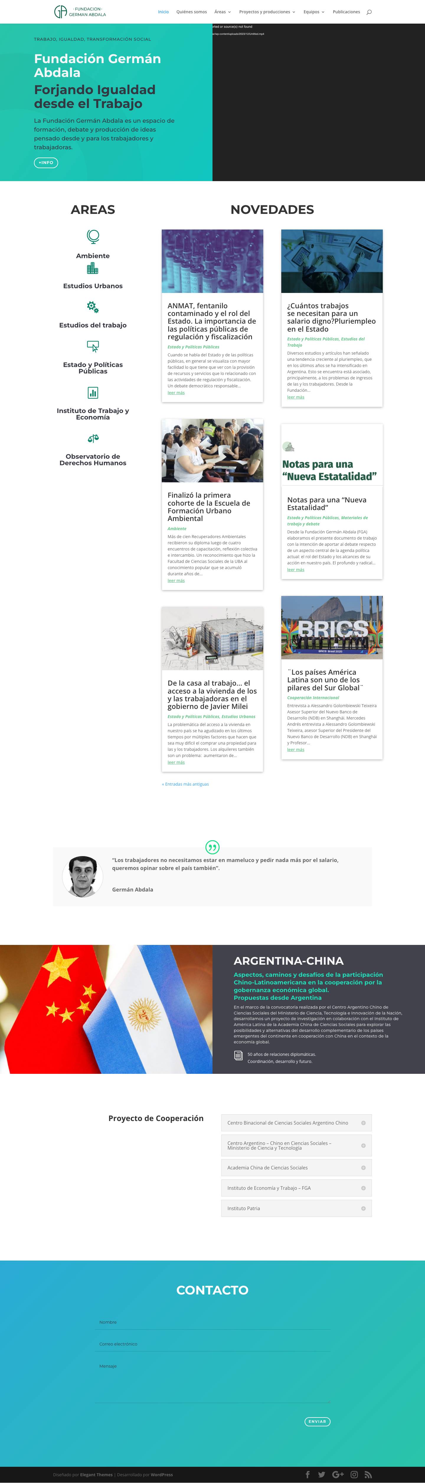 Fundación Germán Abdala | Ideas desde y para los trabajadores y las trabajadoras - Full Screenshot