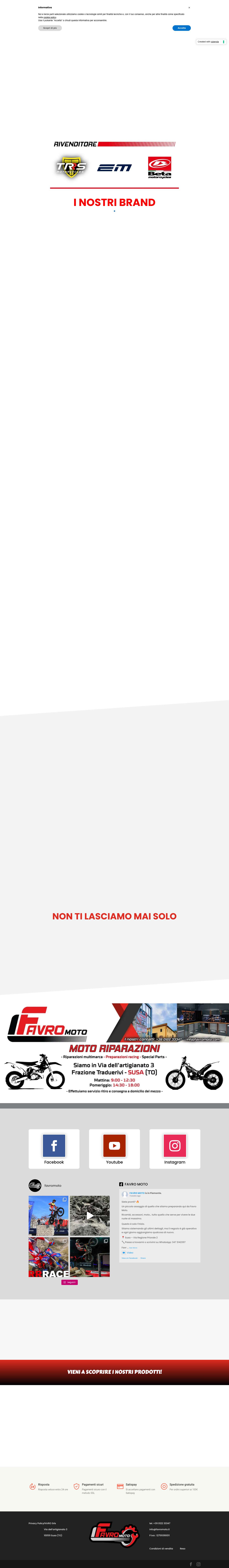 Favro Moto | Import Export prodotti moto Offroad - Full Screenshot