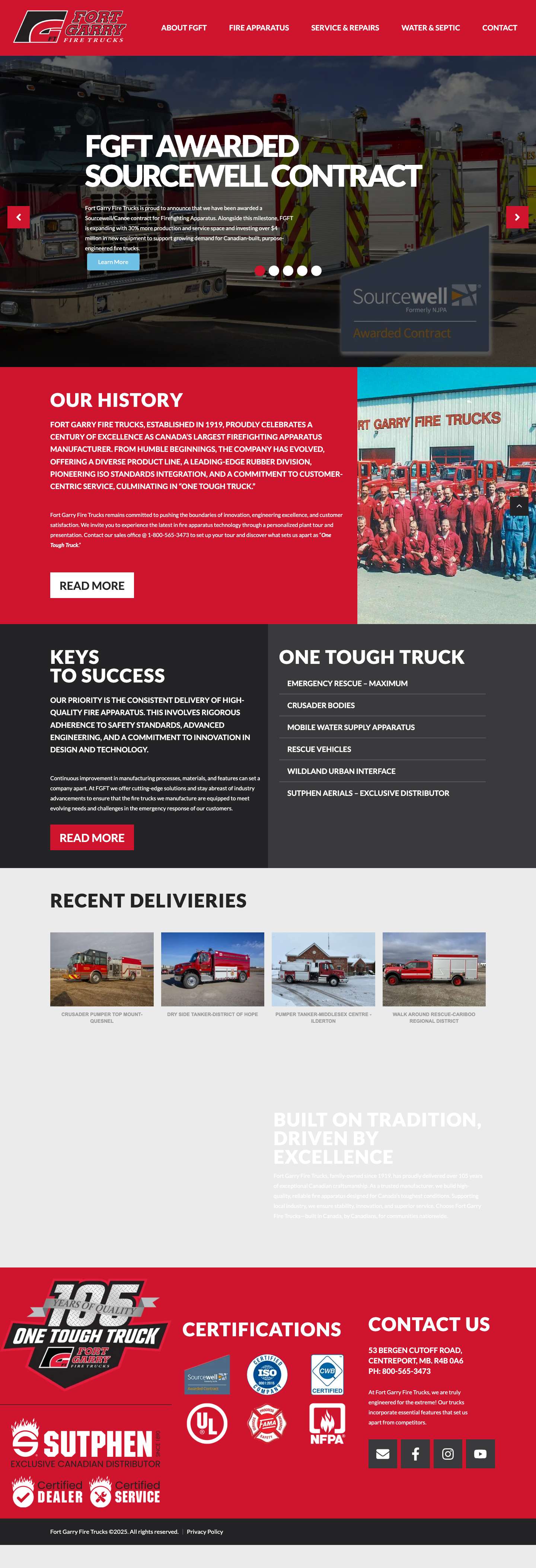 HOME - Fort Garry Fire Trucksbox-opentruckcomments - Full Screenshot