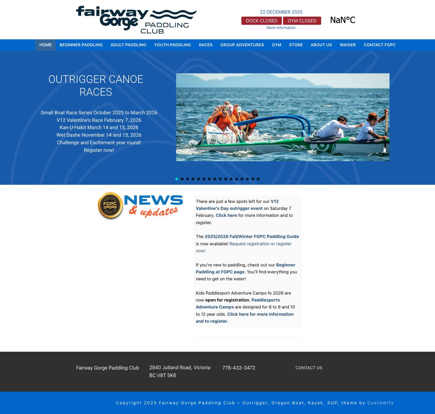 Fairway Gorge Paddling Club - Full Screenshot