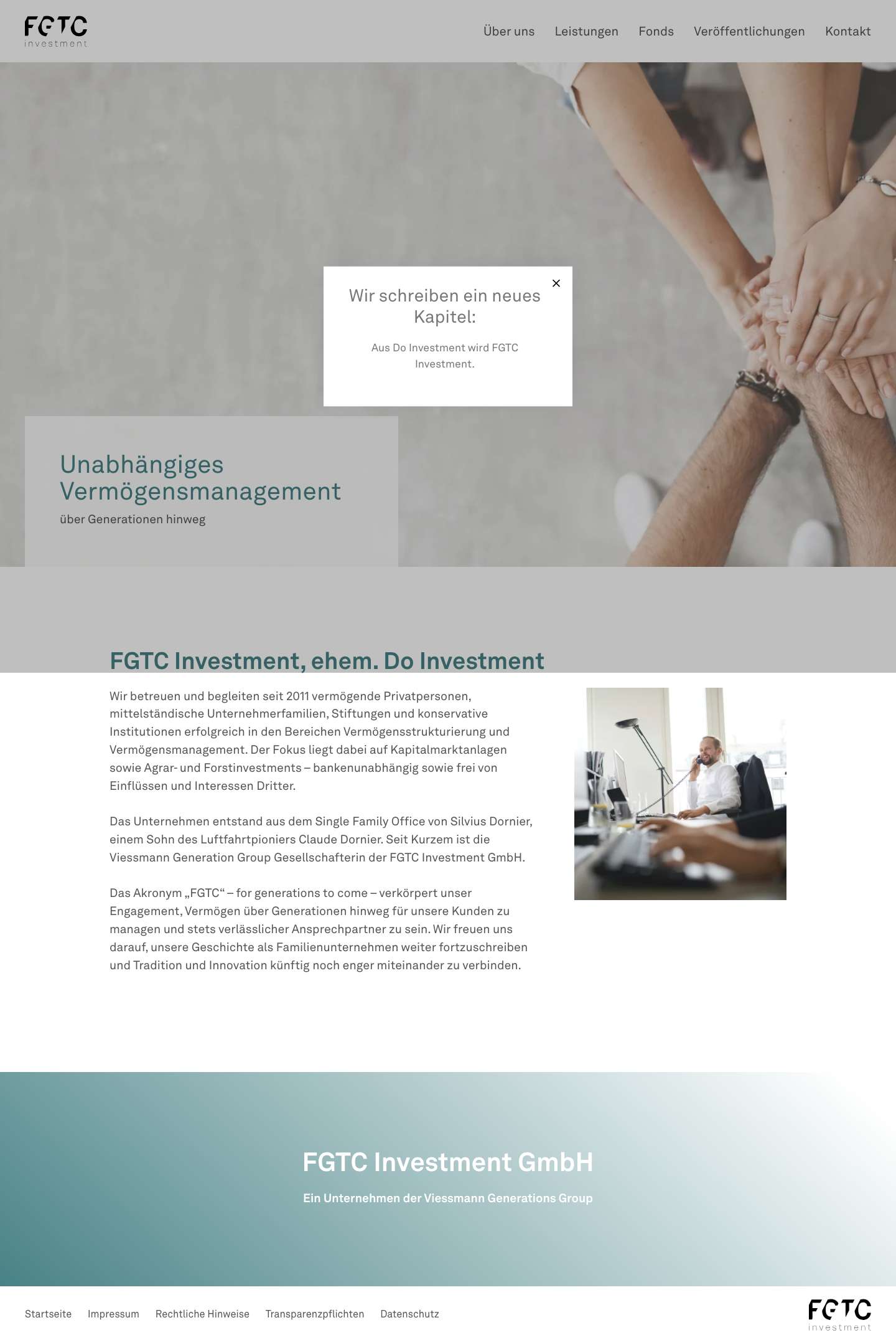 FGTC Investment GmbH | Unabhängiges Vermögensmanagement - Full Screenshot