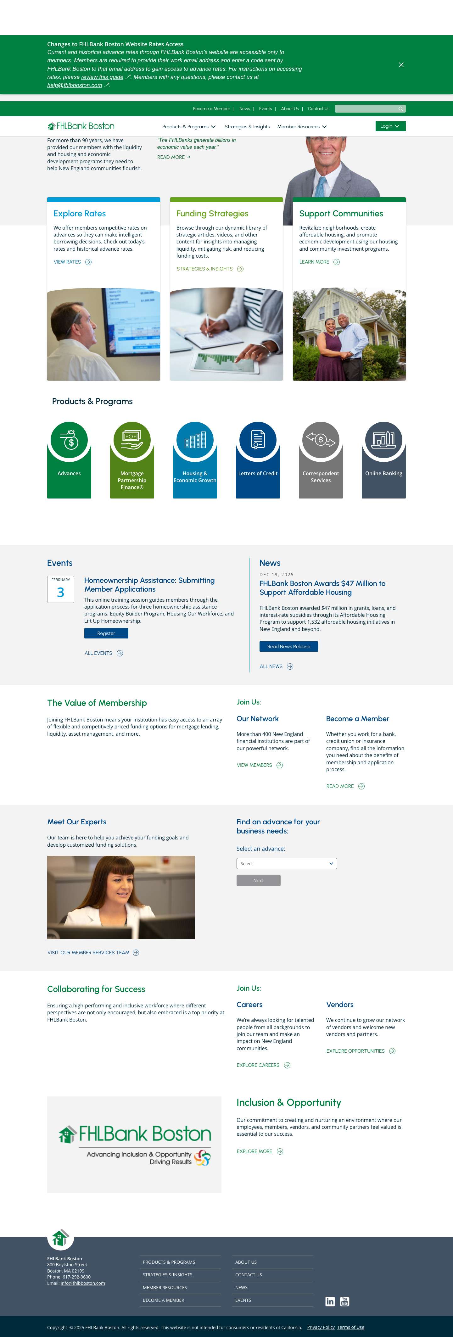 Strategic & Reliable - FHLBank Boston - Full Screenshot
