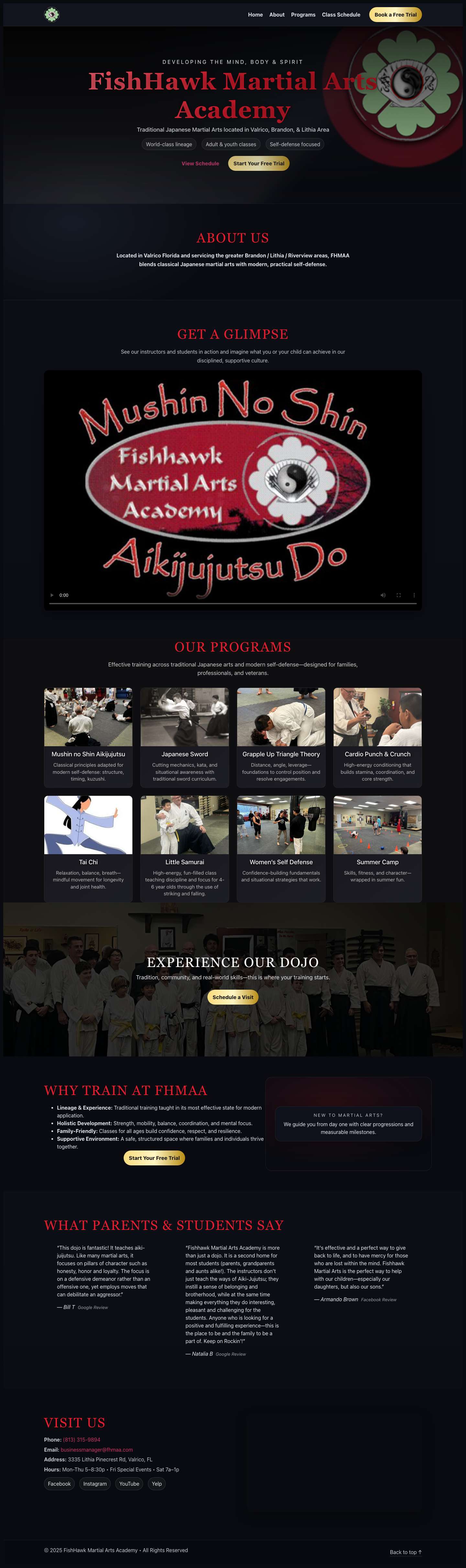 FishHawk Martial Arts Academy – Fishhawk Martial Arts Academy - Full Screenshot
