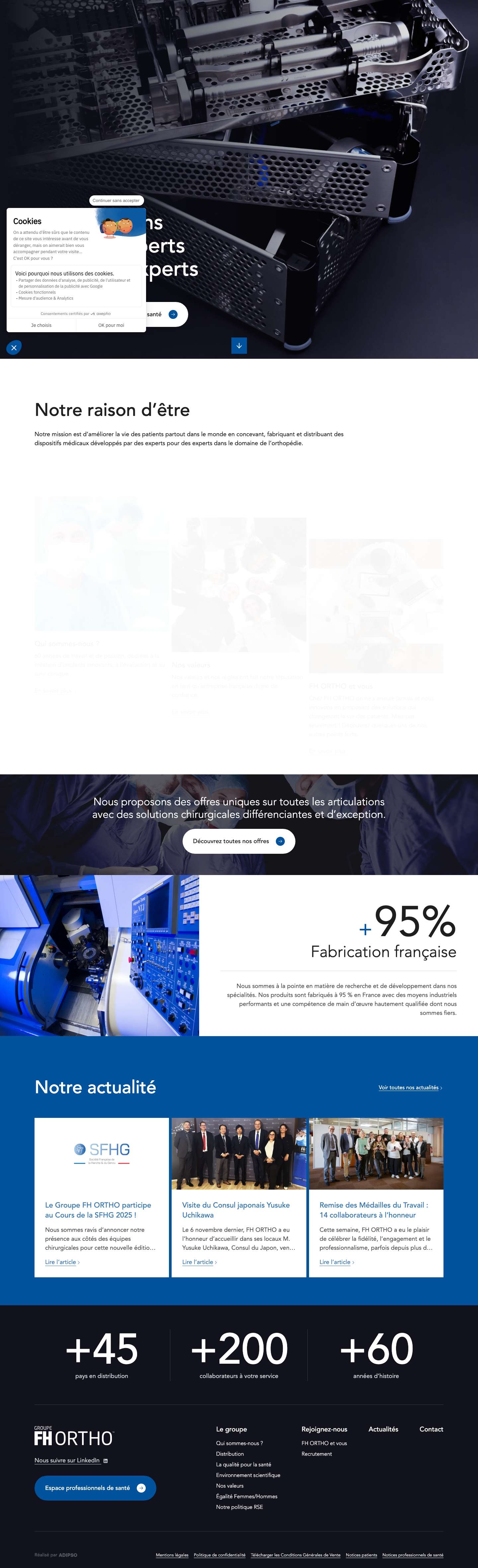 FH ORTHO - La qualité pour la santé - Full Screenshot