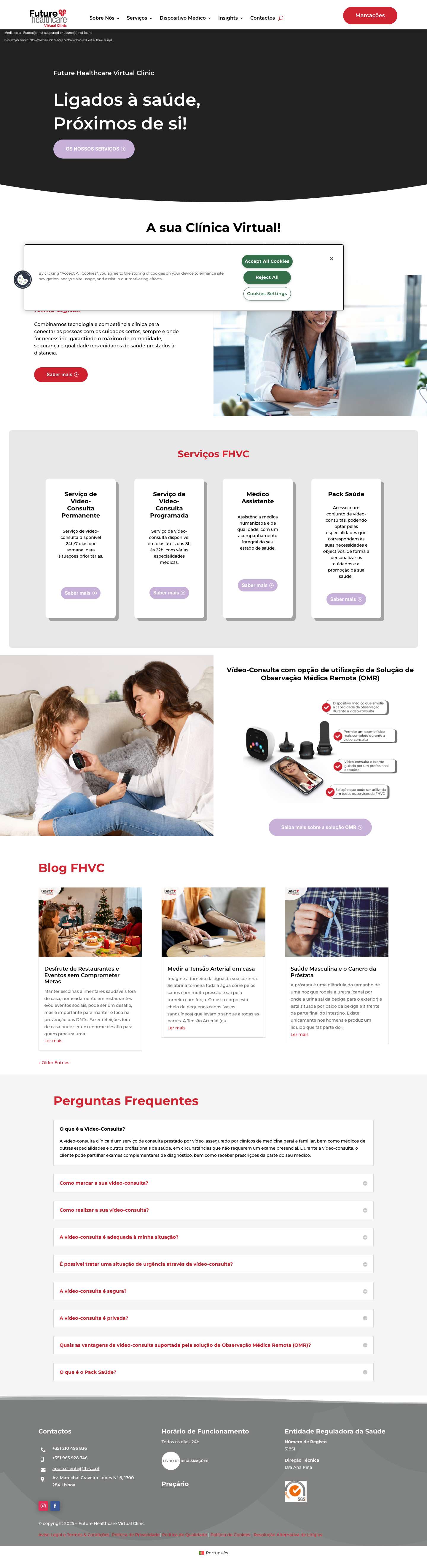 Homepage - FHVC - Future Healthcare Virtual Clinic - Full Screenshot