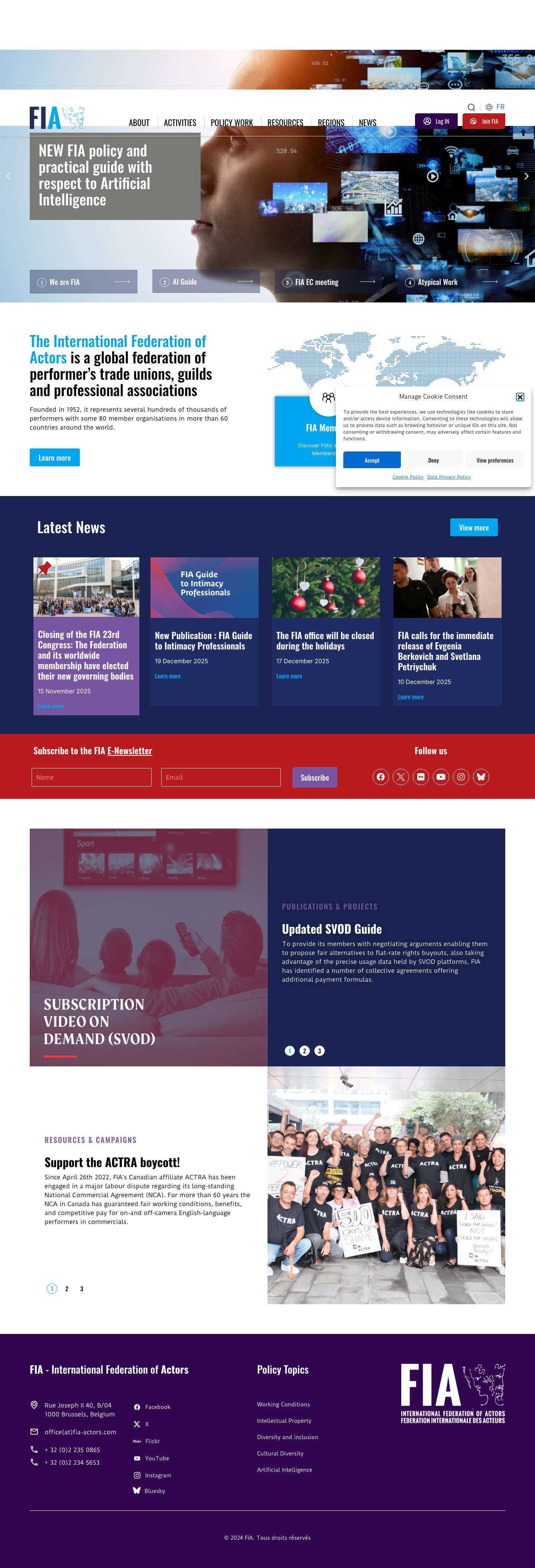 Homepage - FIA - Full Screenshot