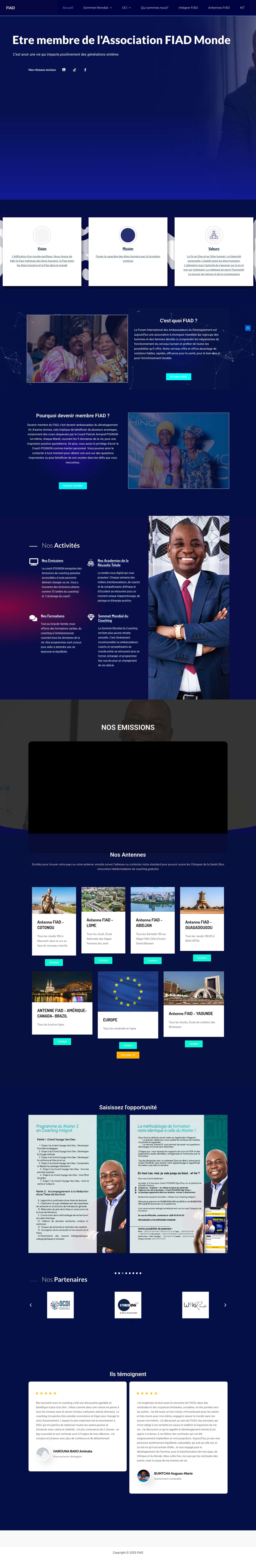 Accueil - FIAD - Full Screenshot