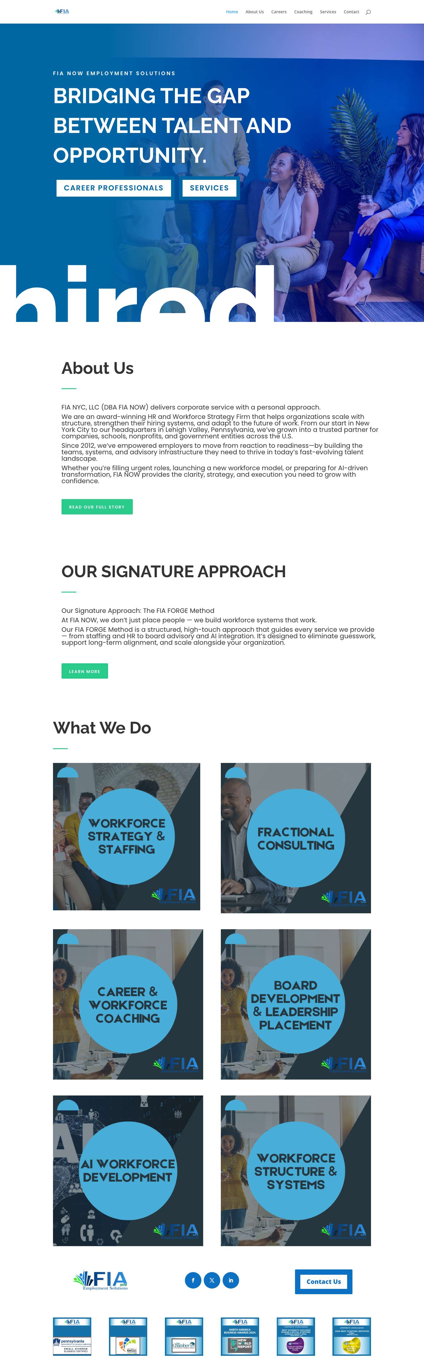 FIA NOW EMPLOYMENT SOLUTIONS – Award Winning HR Solutions Firm in Lehigh Valley, PA - Full Screenshot