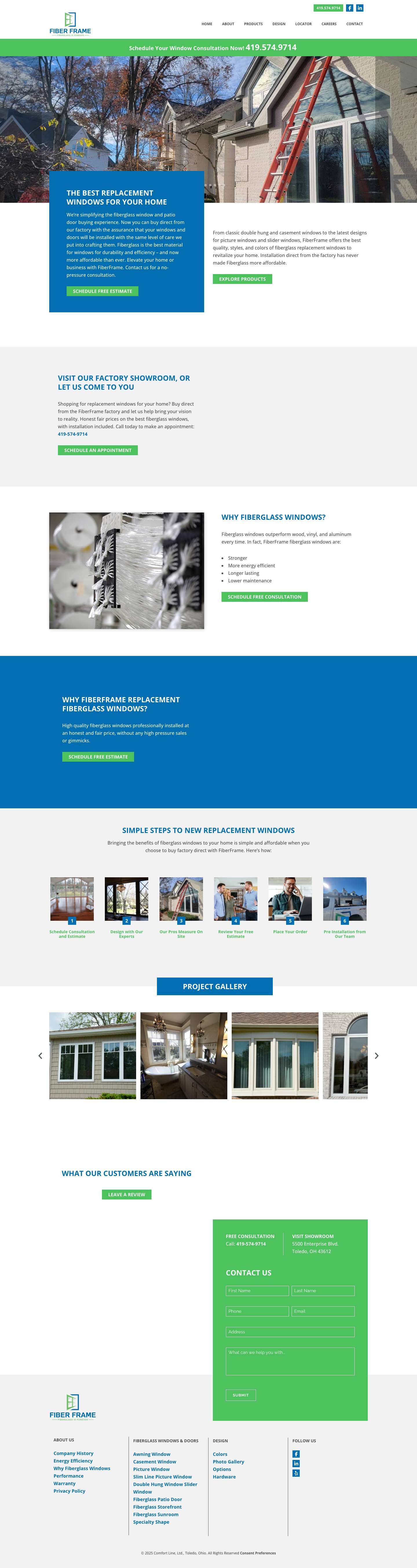 Fiberglass Windows - Fiber Frame Replacement Windows - Full Screenshot