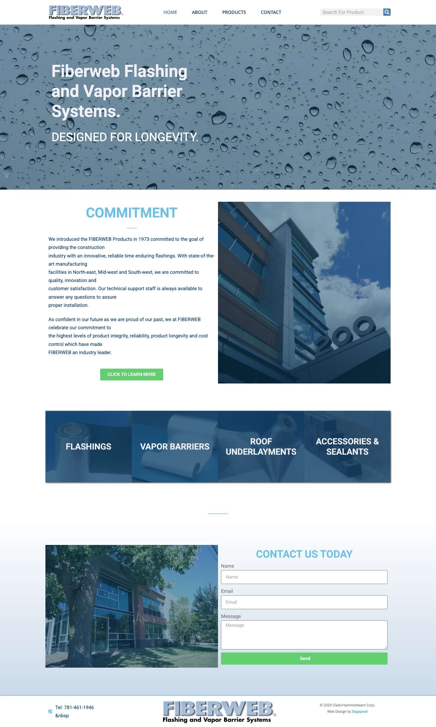 Fiberweb Flashing and Vapor Barrier Systems - Designed for Longevity - Full Screenshot