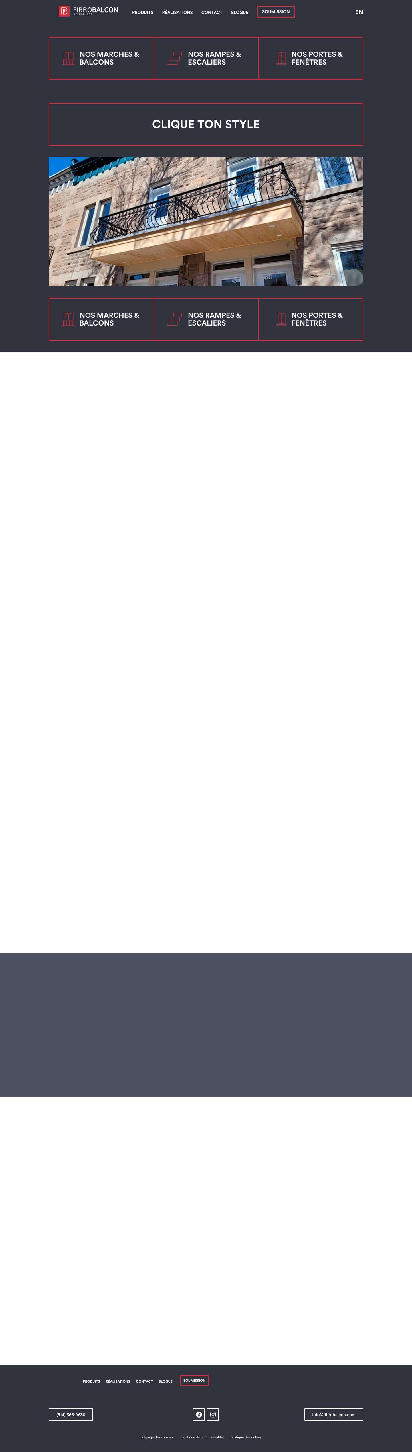 Fibro Balcon - Fabricant et installateur de balcon en fibre de verre - Full Screenshot