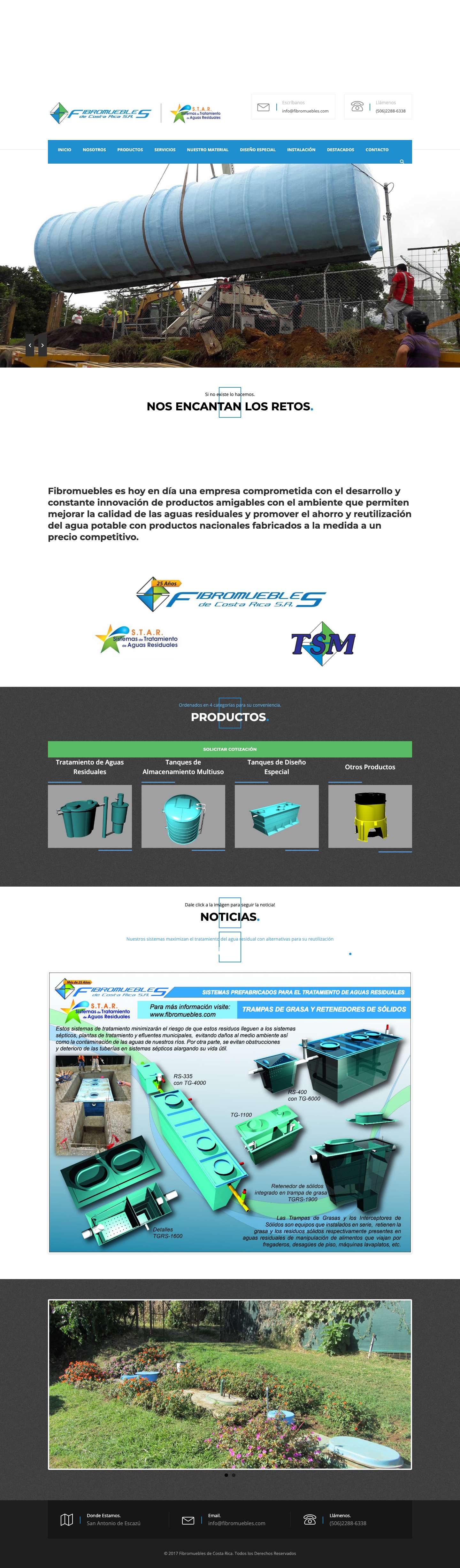 Sistema de tratamiento de aguas, tanque de agua, septico y captacion - Full Screenshot